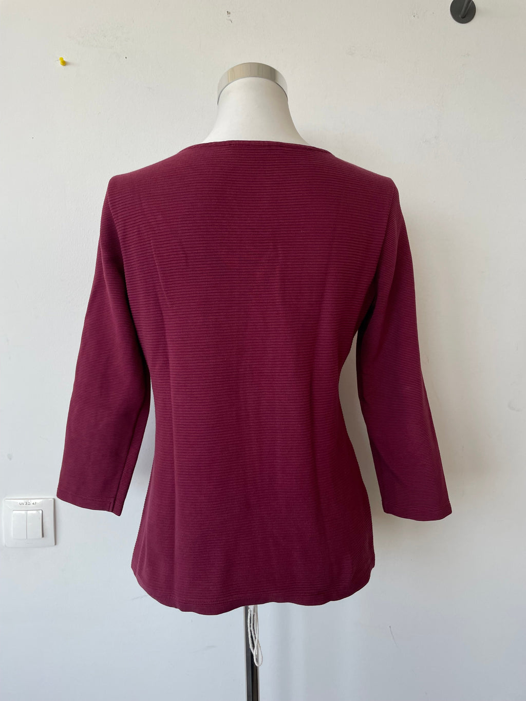 Purificación García Ribbed Dress, Burgundy, XL, Good Condition