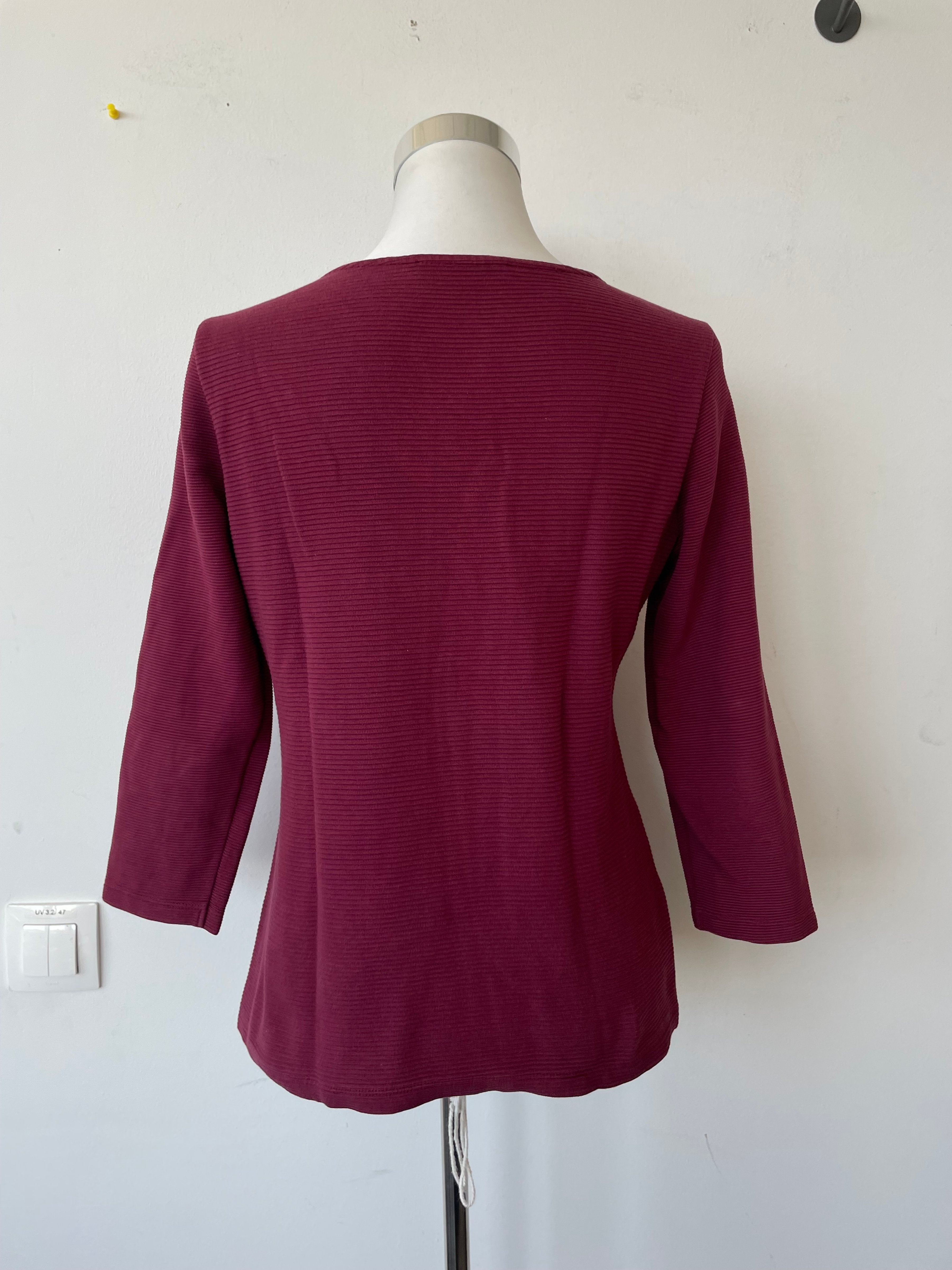 Purificación García Ribbed Dress, Burgundy, XL, Good Condition