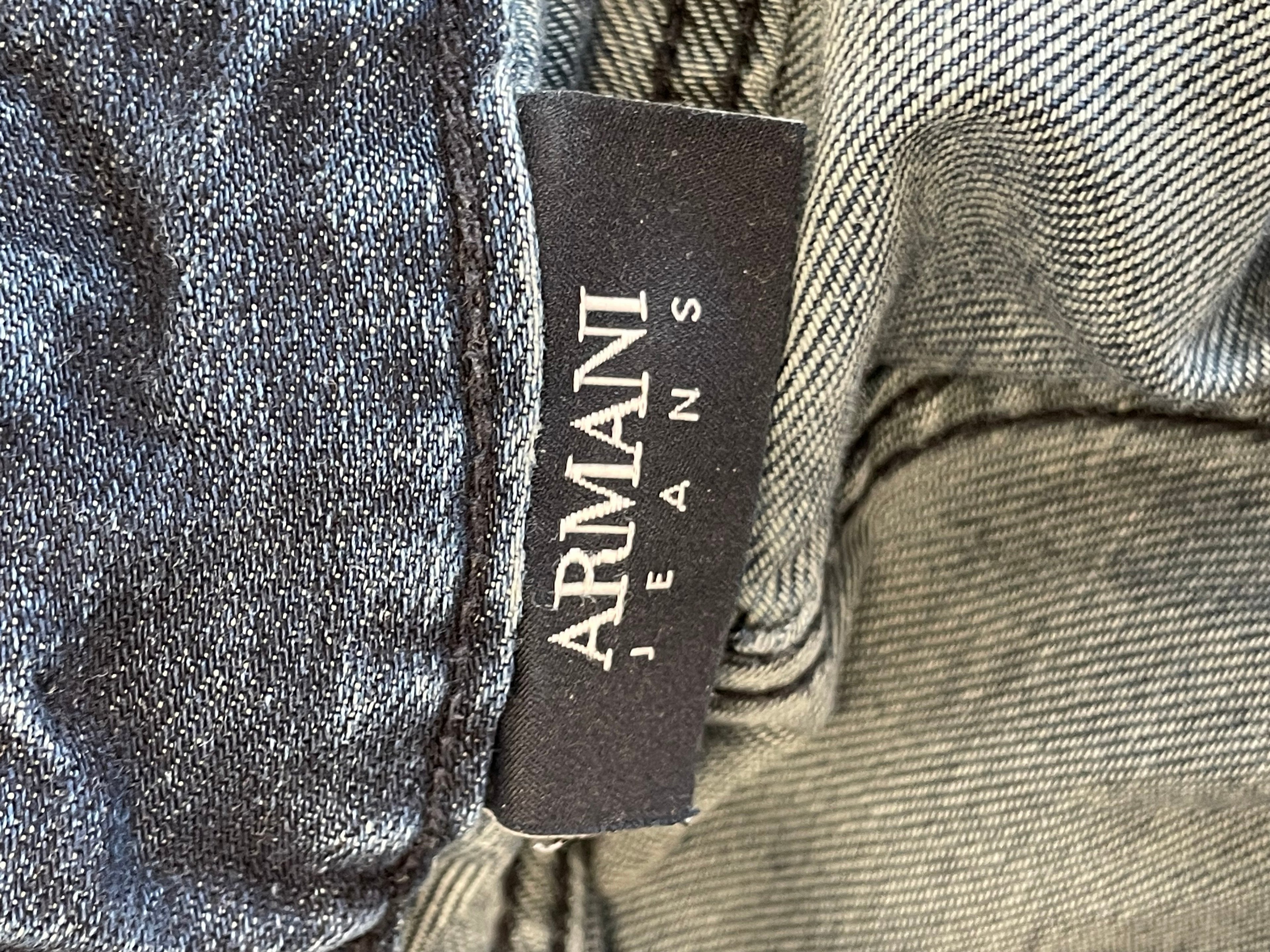 Giorgio Armani Herren Jeans – Classic Straight, Baumwollmix, W33, Defekt