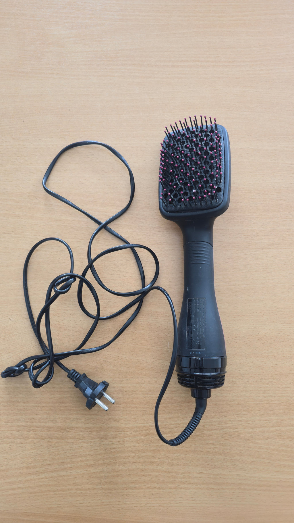 Revlon One-Step Hair Dryer & Styler, Black/Pink, 35cm, Good Condition