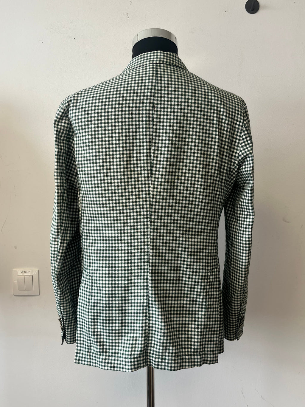AT.P.CO Blazer S Green Plaid Cotton Good Condition
