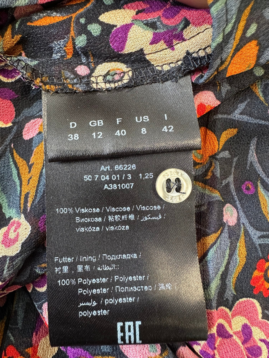 SET Floral Midi Dress, Multicolor, Medium, Very Good Condition