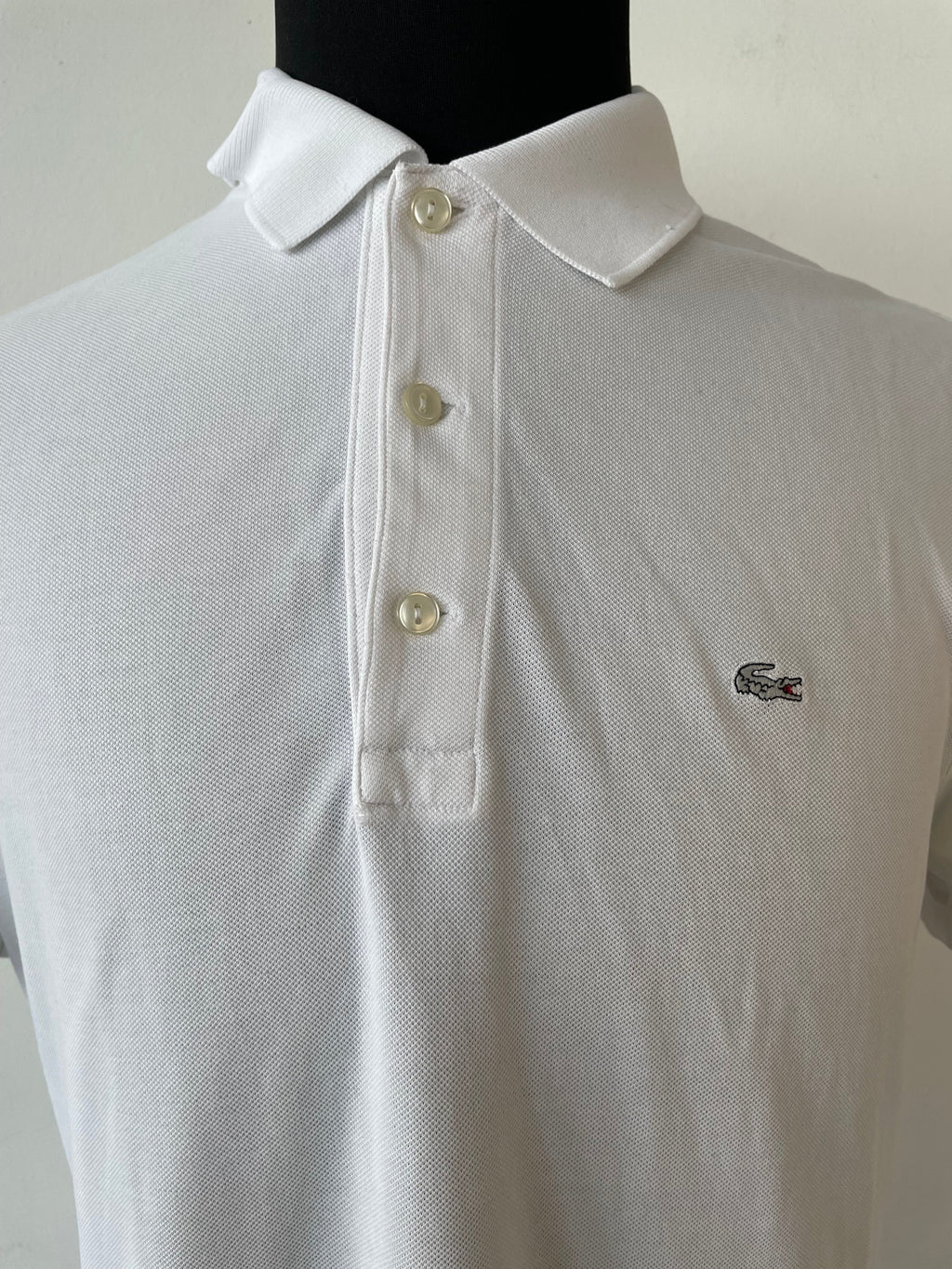 Lacoste Slim Fit Polo Shirt, White, FR 5 (Medium), Very Good Condition