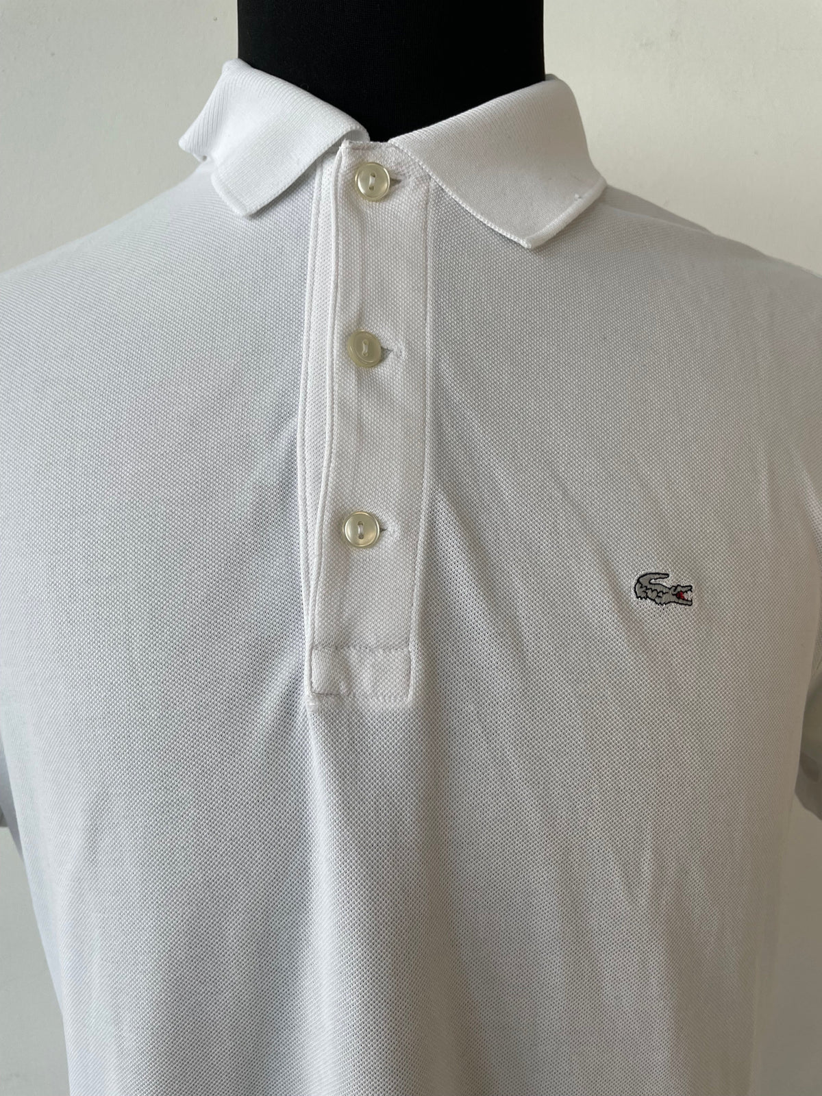 Lacoste Slim Fit Polo Shirt, White, FR 5 (Medium), Very Good Condition