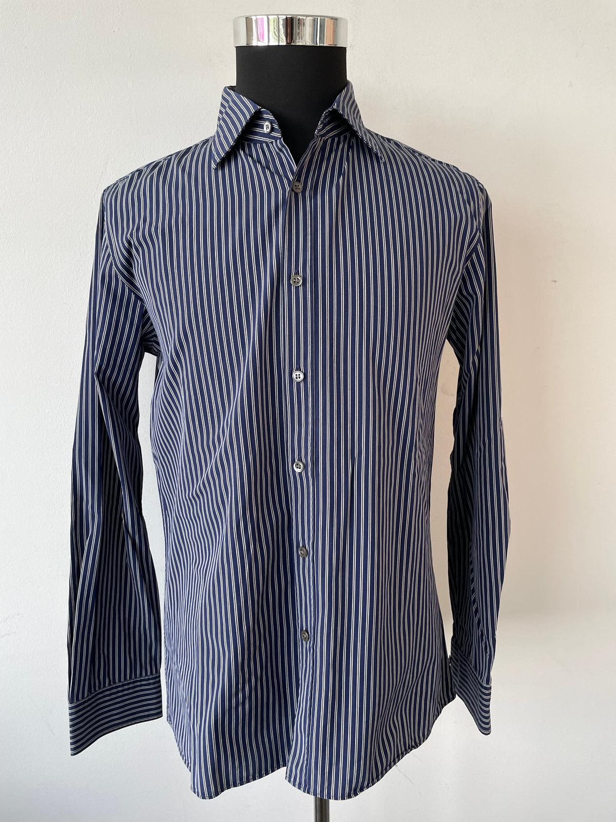 Hugo Boss Herrenhemd Hugo Slim Line Blau/Weiß L Sehr Gut