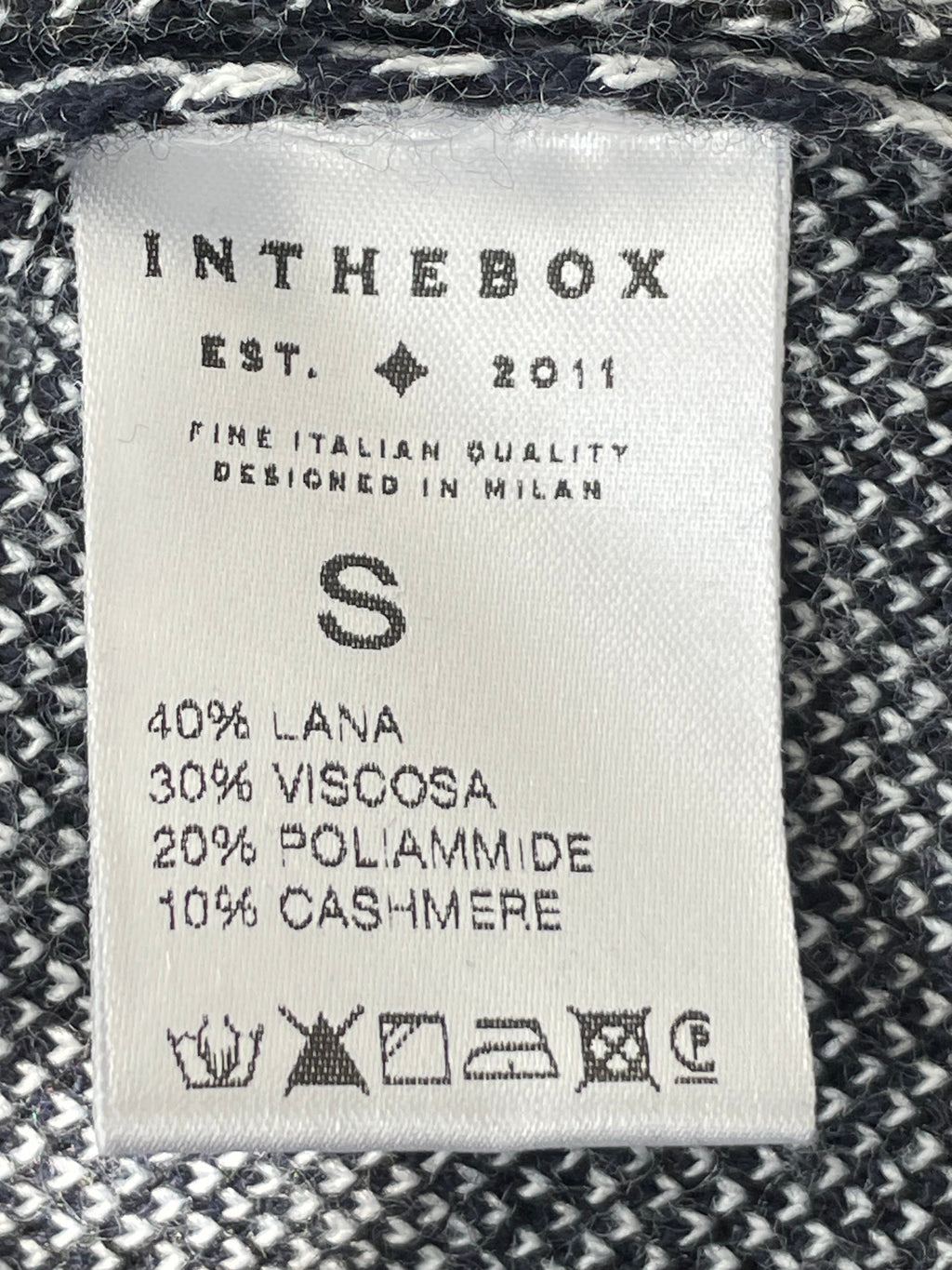 INTHEBOX Bandana Cardigan, Black/White Paisley, Size S, Very Good Condition