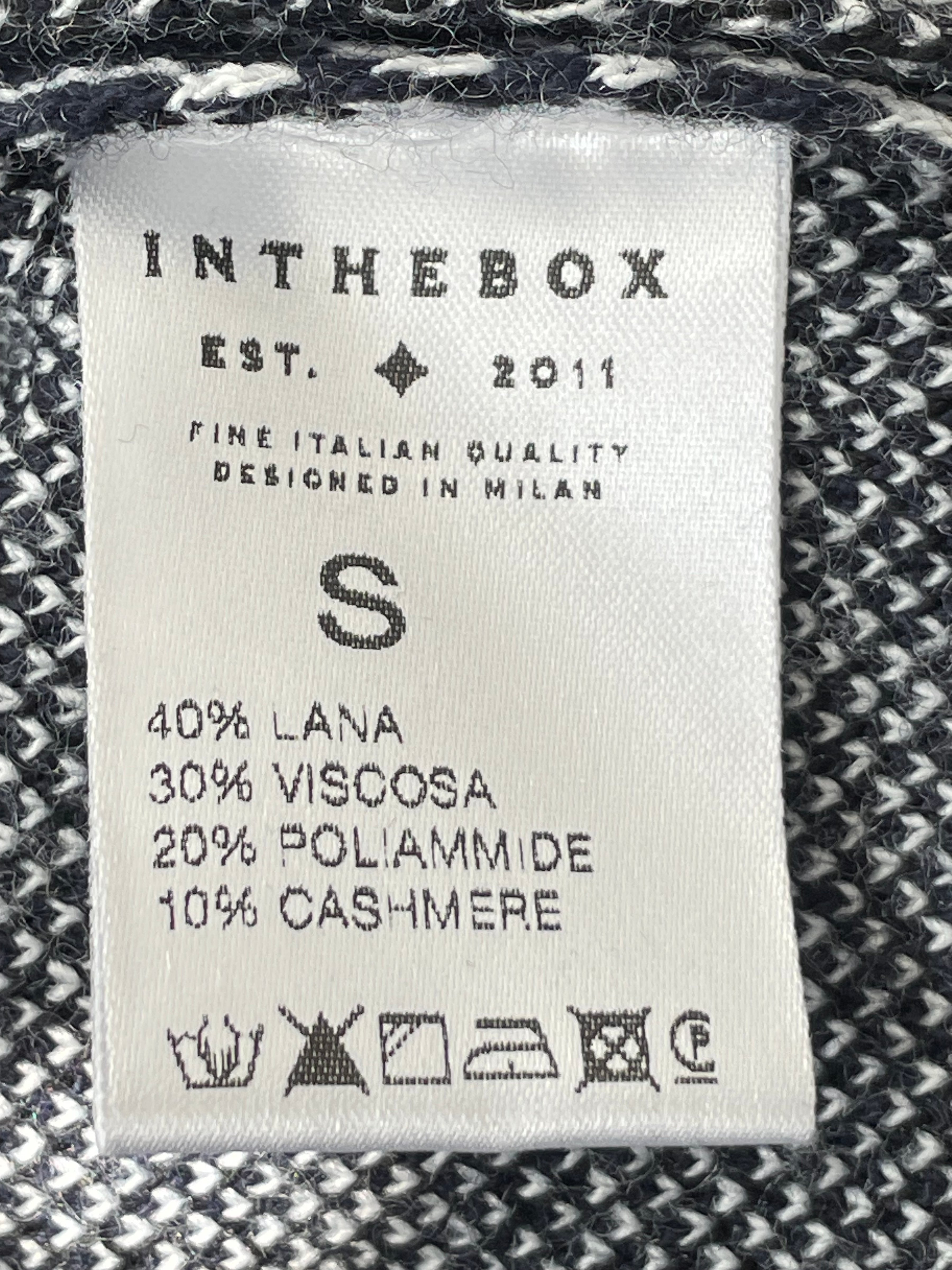 INTHEBOX Bandana Cardigan, Black/White Paisley, Size S, Very Good Condition