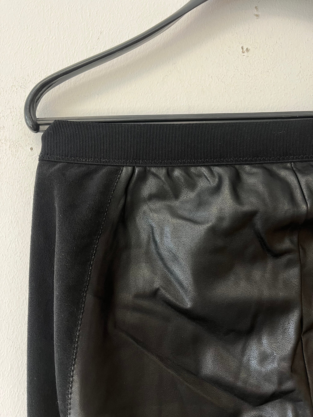 Marc Cain Sports Leggings – Kunstleder & Jersey, Schwarz, Sehr Gut