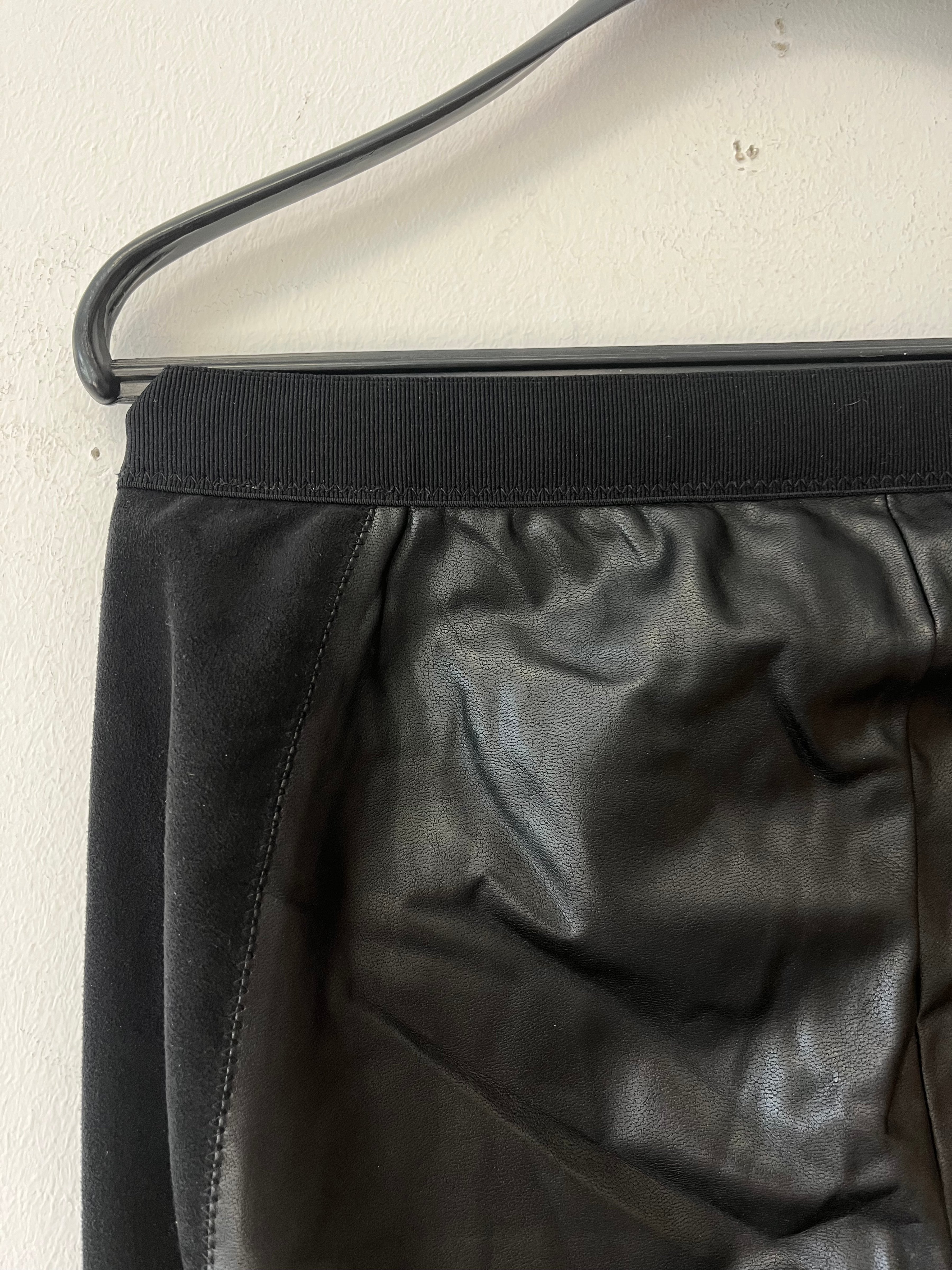 Marc Cain Sports Leggings – Kunstleder & Jersey, Schwarz, Sehr Gut