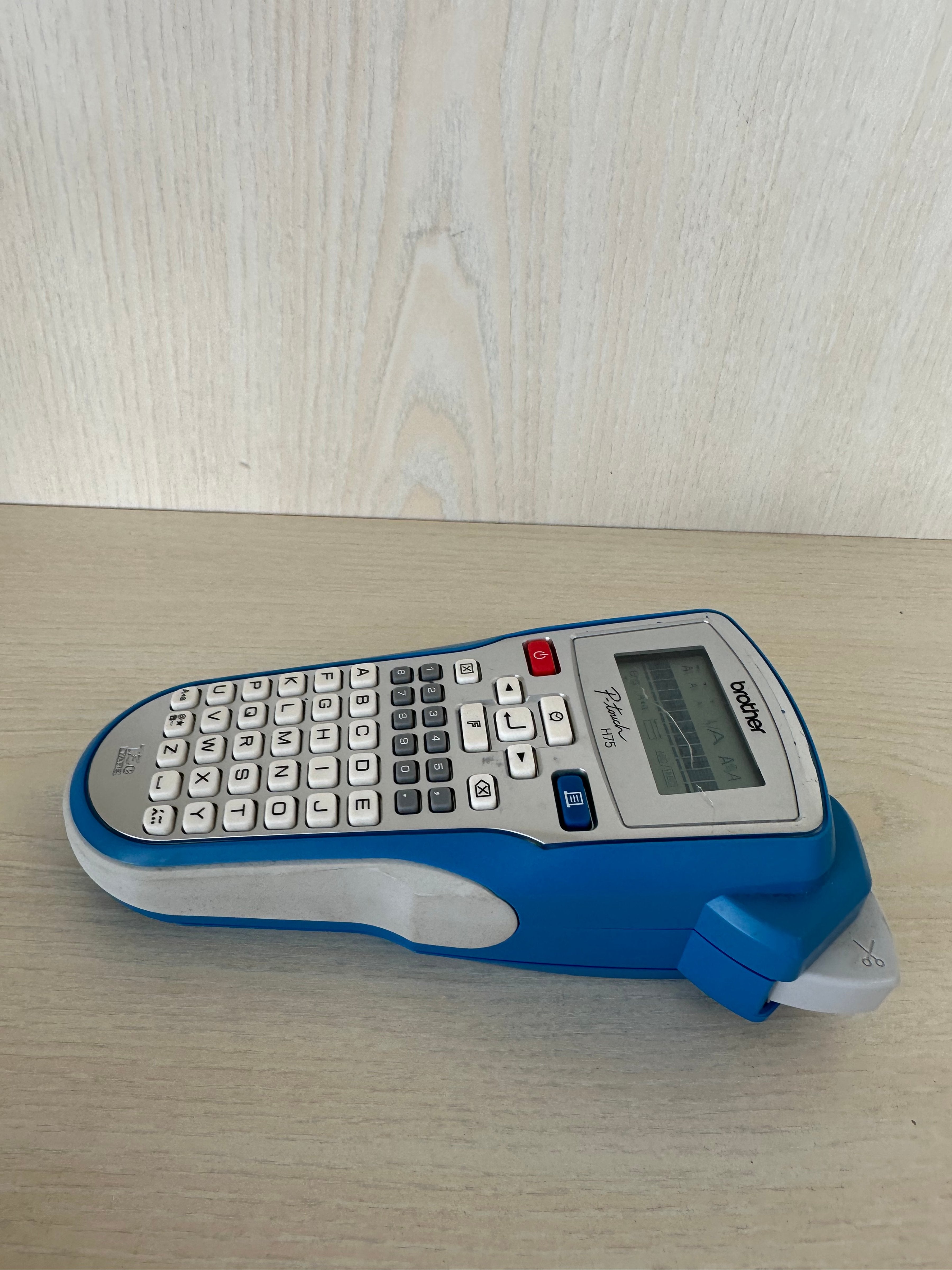 Brother PT-H75 Label Maker – Handheld, Plastic, Blue/White, Good Condition