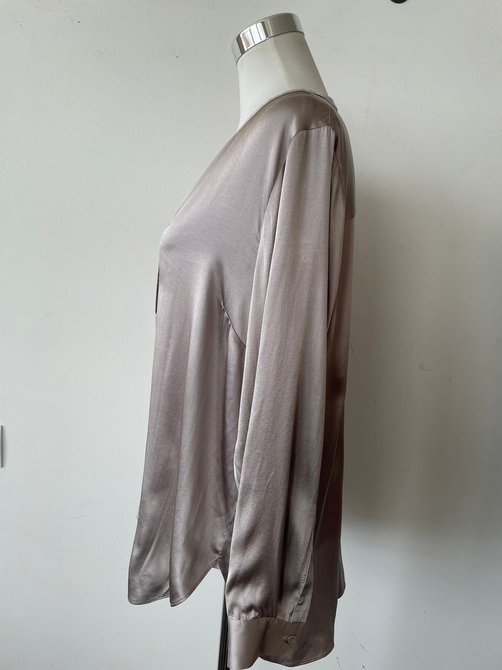 Insieme Silk Blouse Brown Size 44 Good Condition
