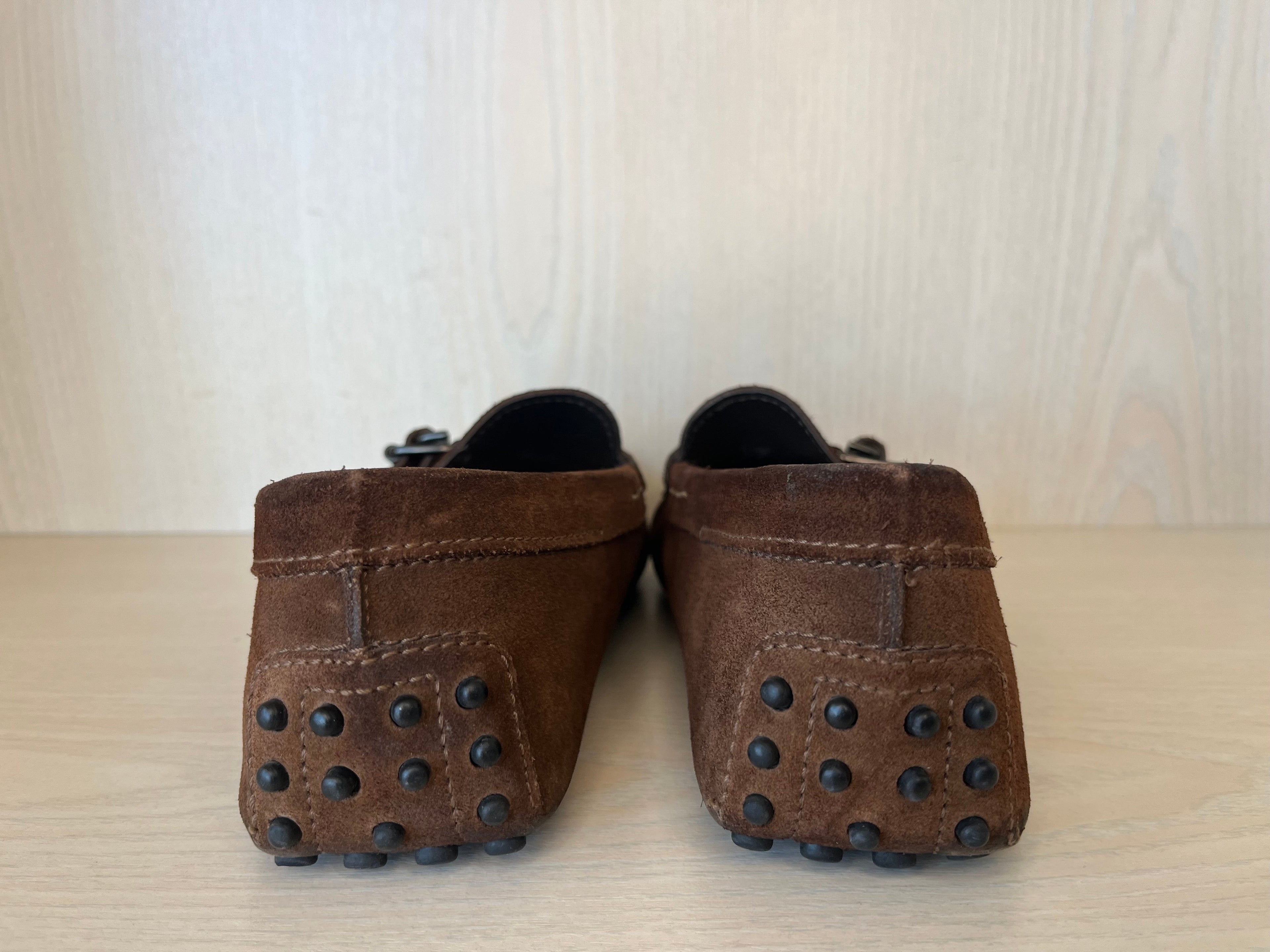 Tod's Gommino Suede Driving Loafers Dark Brown 42 EU Good Condition