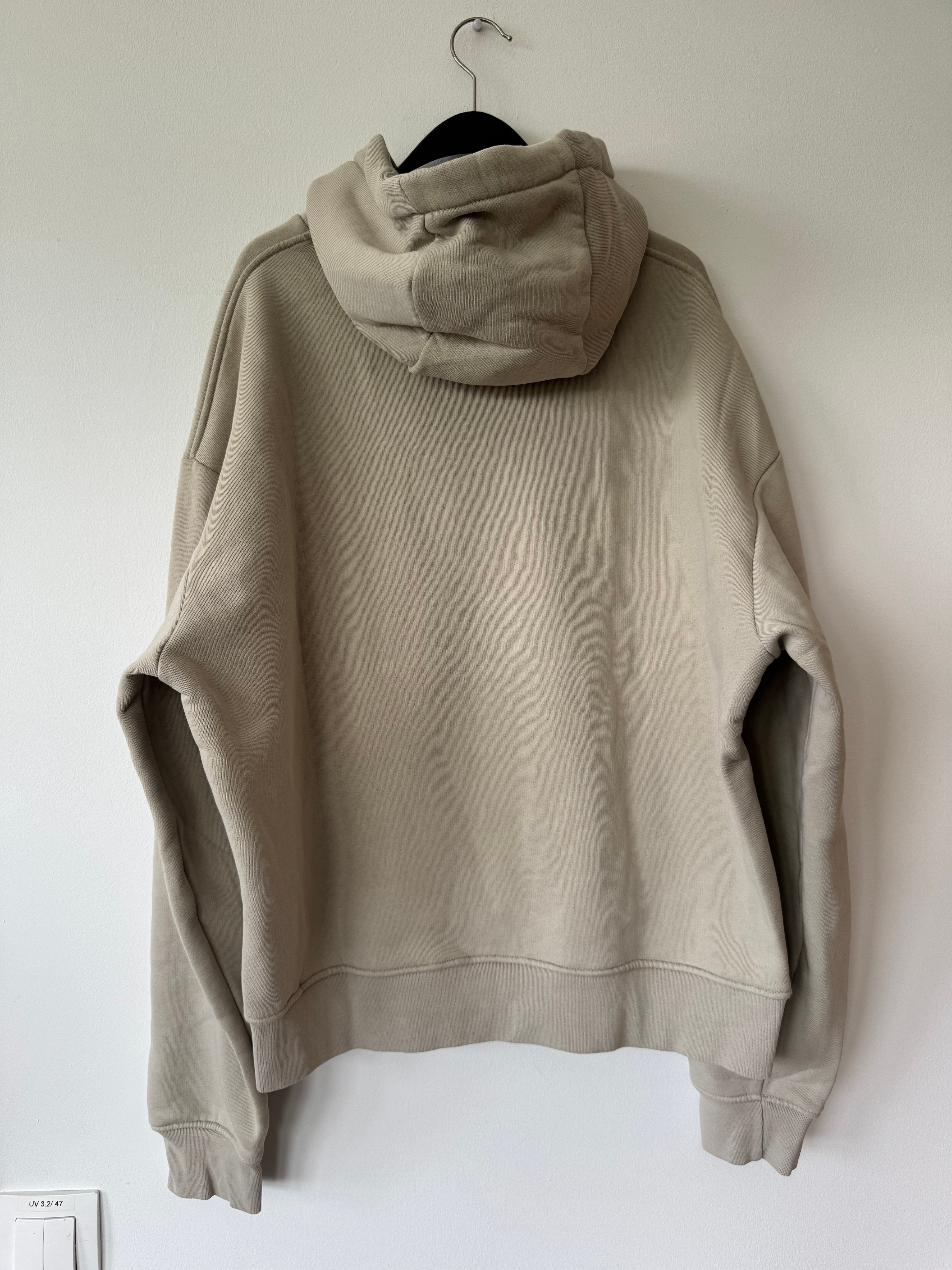 Zara Neopren-Effekt Zip-Hoodie Stone EUR M Sehr Gut