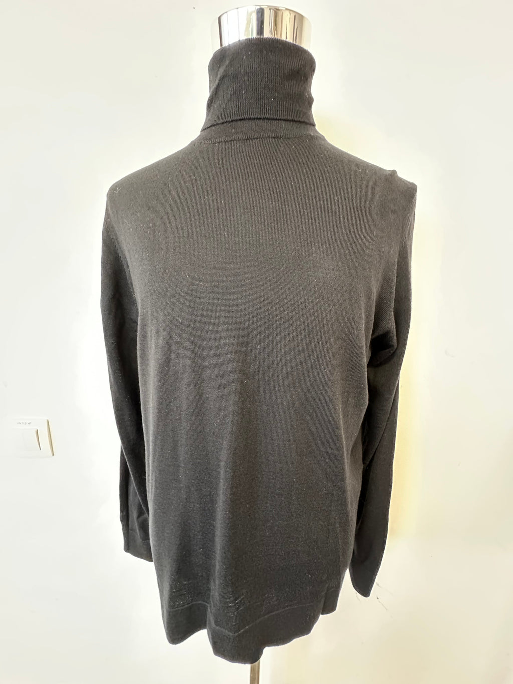 Strellson Rollkragenpullover Schwarz, Gr. L – Feinstrick, Sehr Guter Zustand