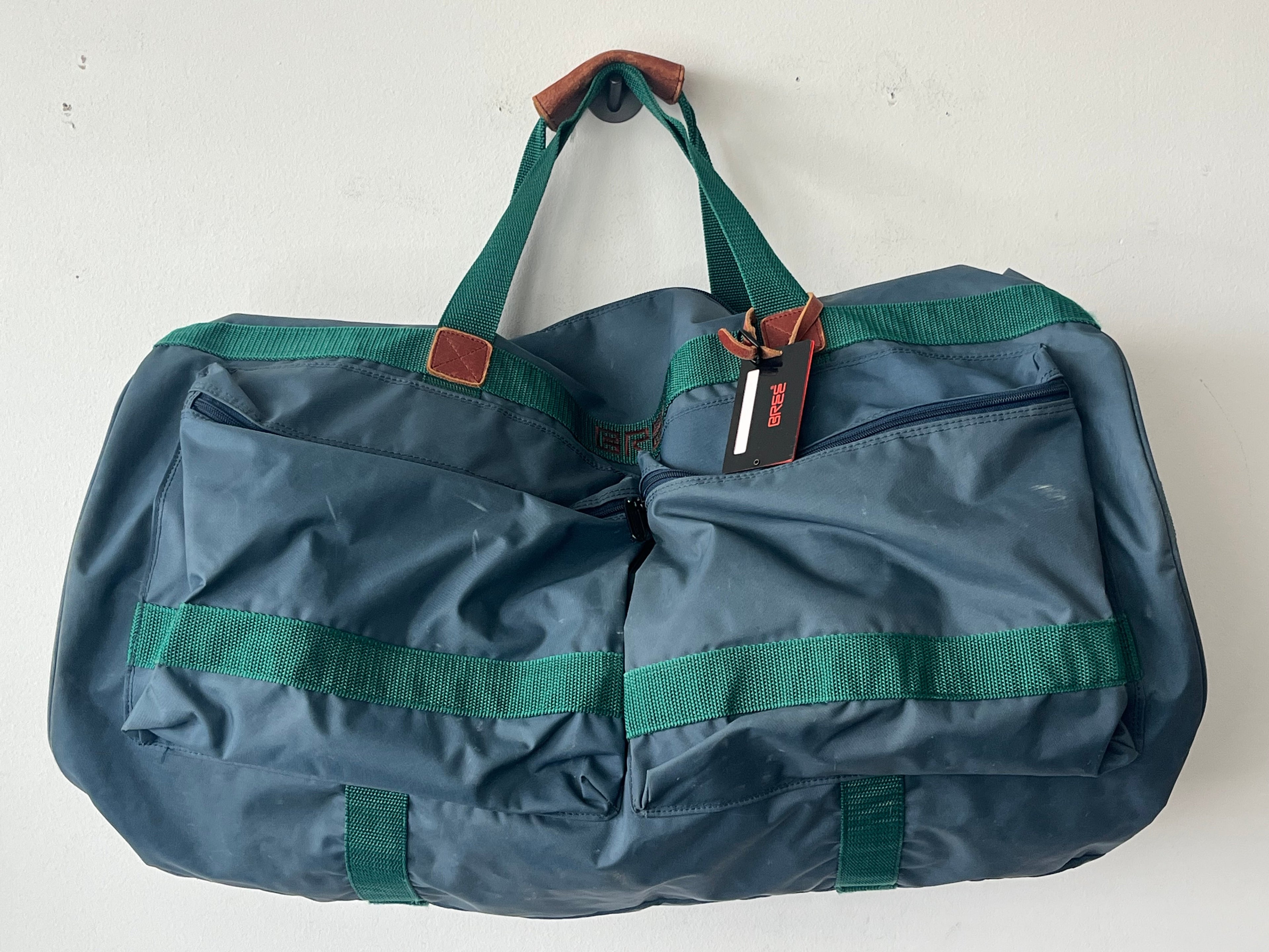 BREE Large Nylon Duffel Bag Petrol/Green, Good Condition, 70x63x25cm