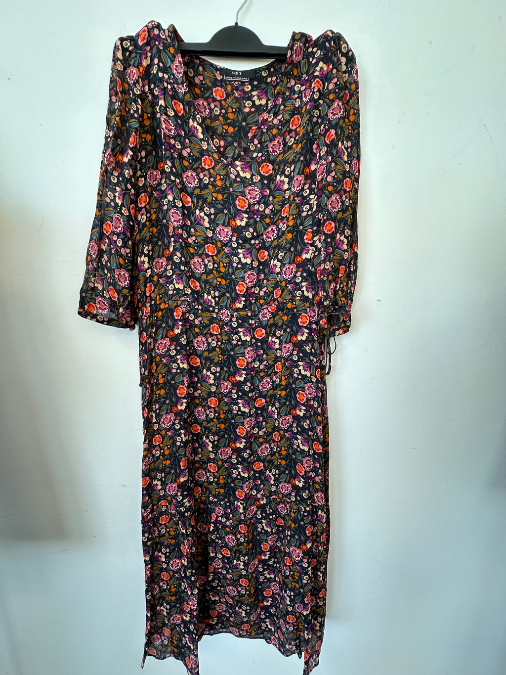 SET Floral Midi Dress, Multicolor, Medium, Very Good Condition