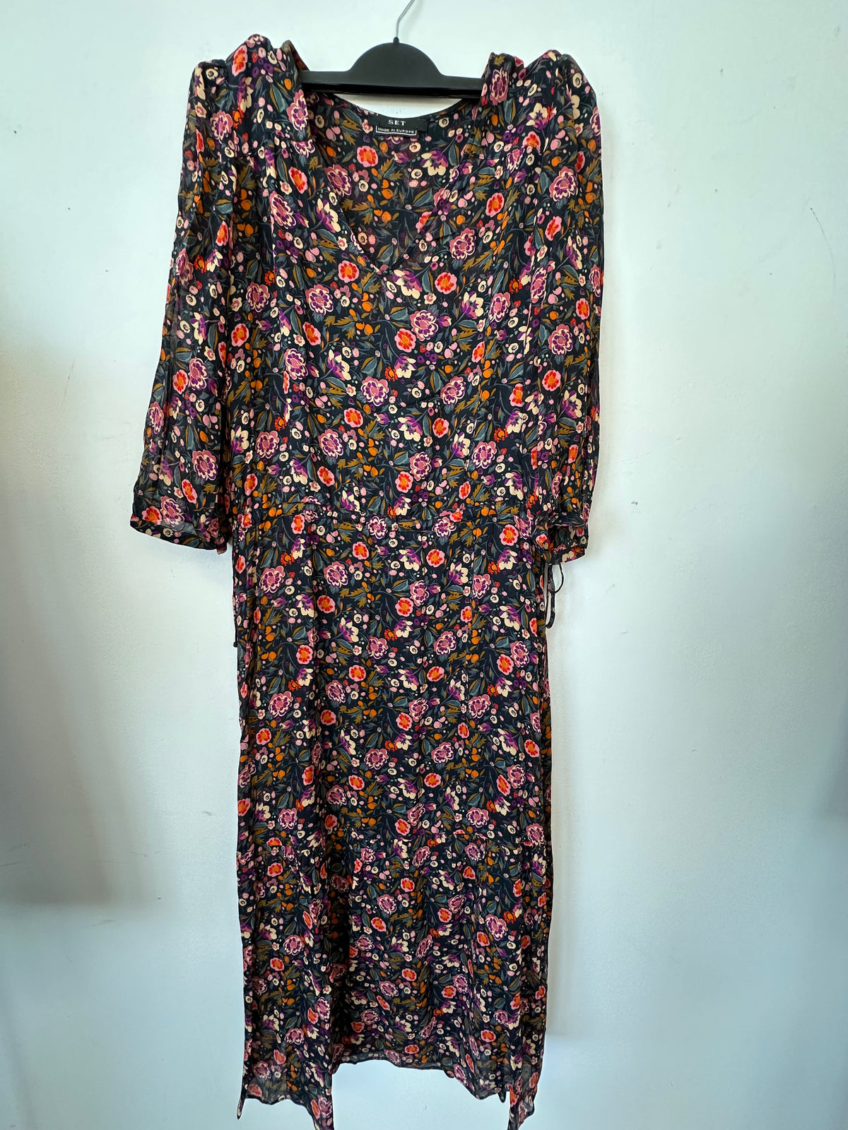 SET Floral Midi Dress, Multicolor, Medium, Very Good Condition