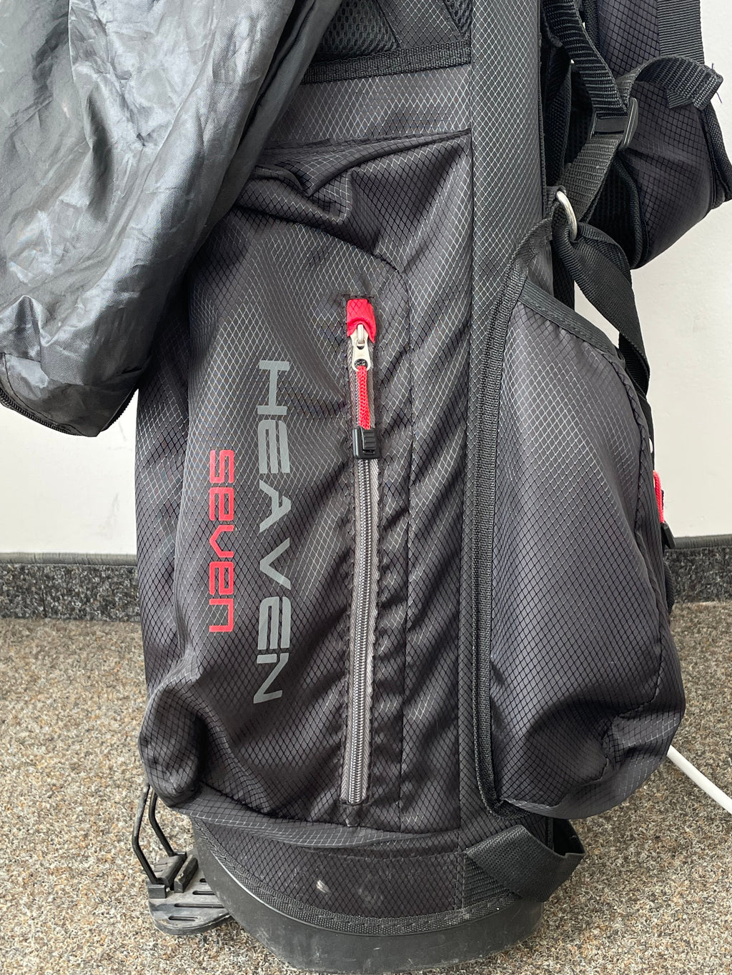 Big Max Golfbag Heaven Seven G, Schwarz/Rot, Sehr Gut, Höhe 87 cm
