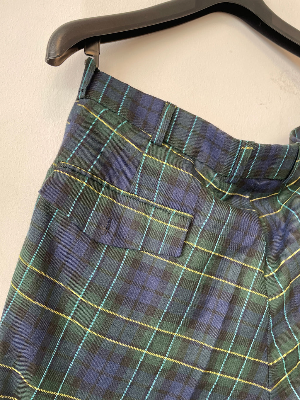 Rowing Blazers Herren Wollhose Tartan Gordon Modern M Grün-Blau Sehr Gut