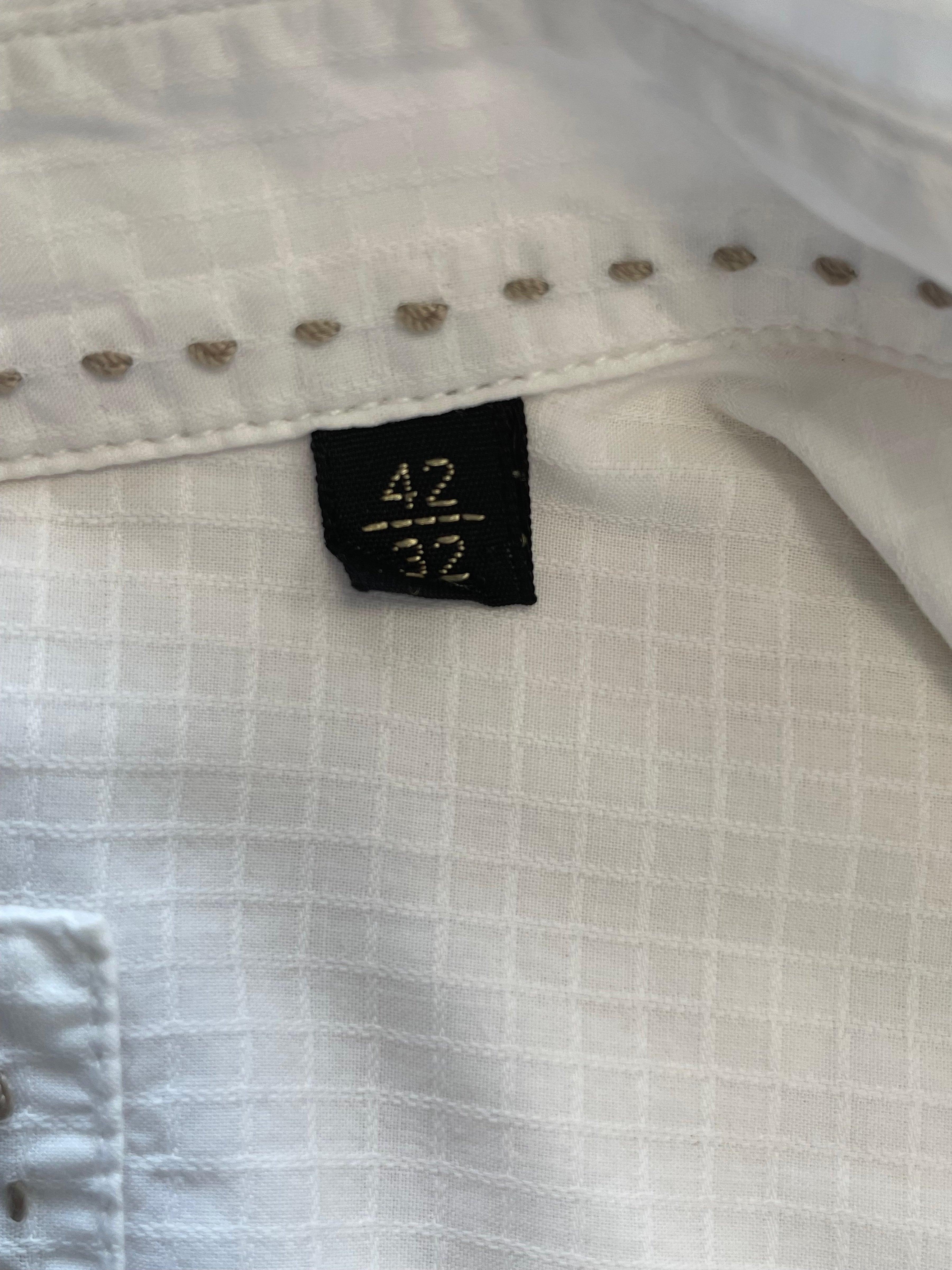 Massimo Dutti White Pintuck Shirt, Size M – Good Condition, Stains Present