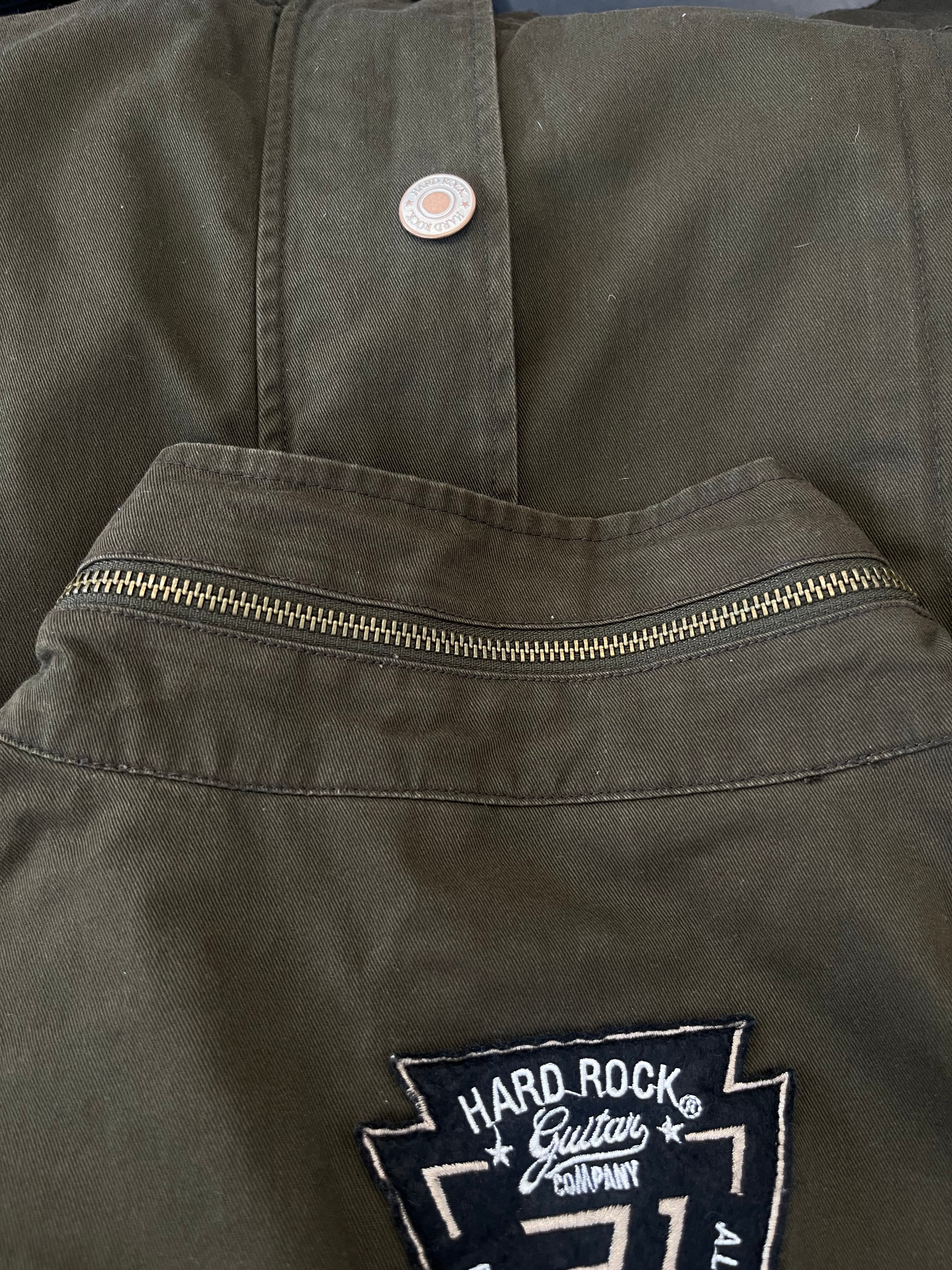 Hard Rock Military Field Jacket – Baumwolle, Militärgrün, Größe L, Sehr Gut