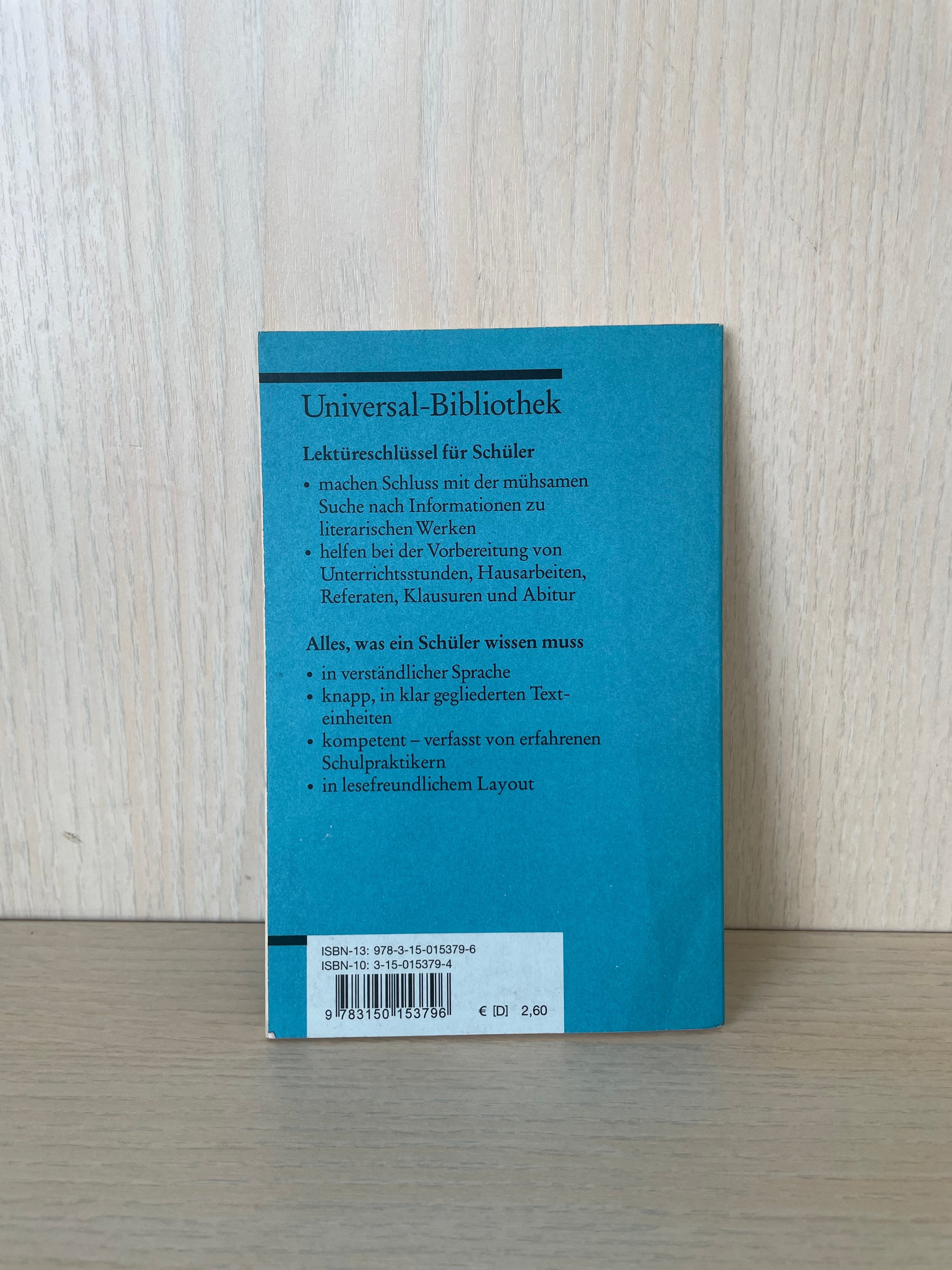 Reclam Study Guide: Die Marquise von O... by Kleist, Paperback, Very Good