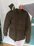 Jack & Jones Olive Green Puffer Jacket L Very Good