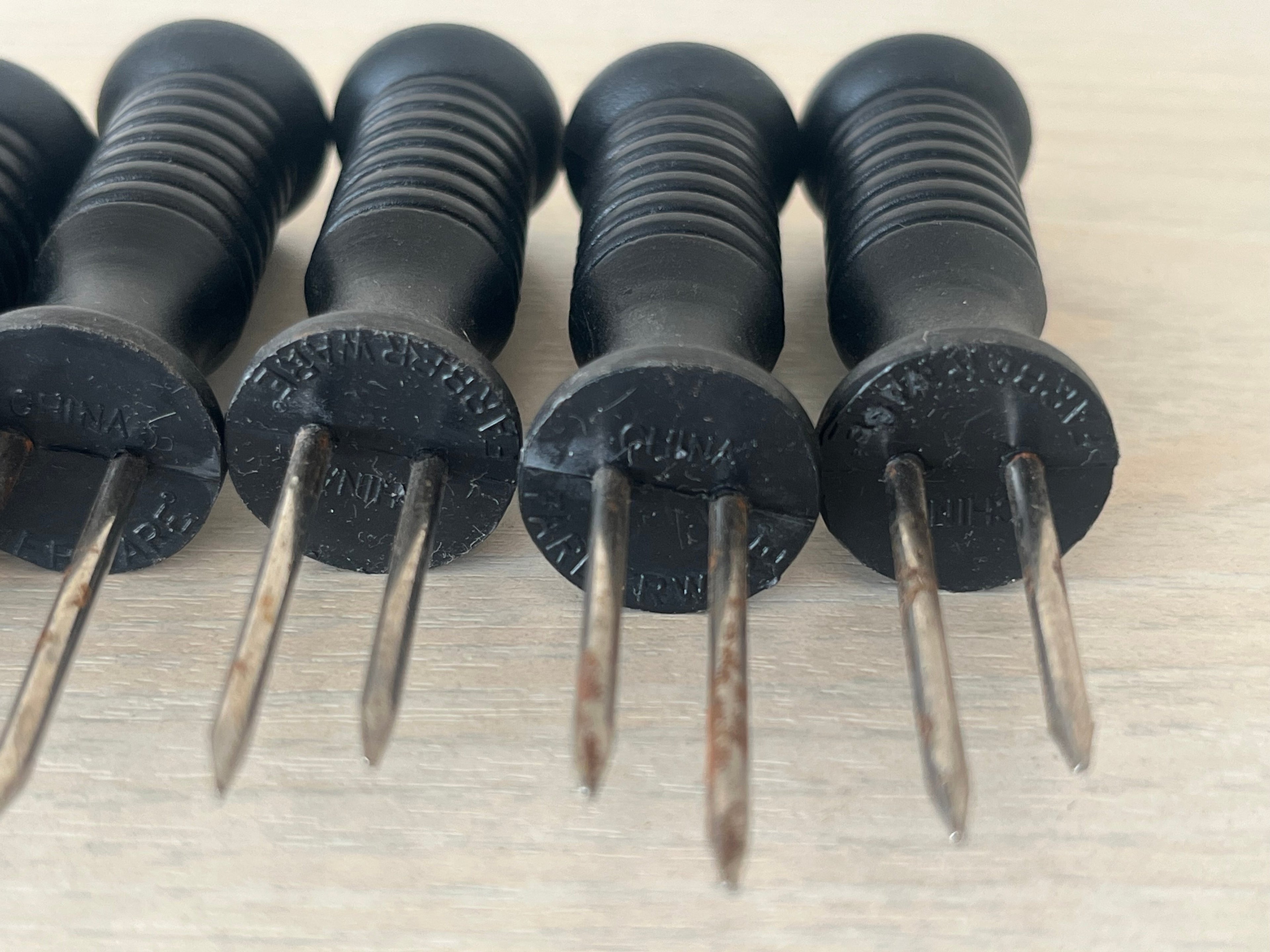 Farberware 8-tlg. Maiskolbenhalter Set – Kunststoff/Edelstahl, Schwarz, Gut