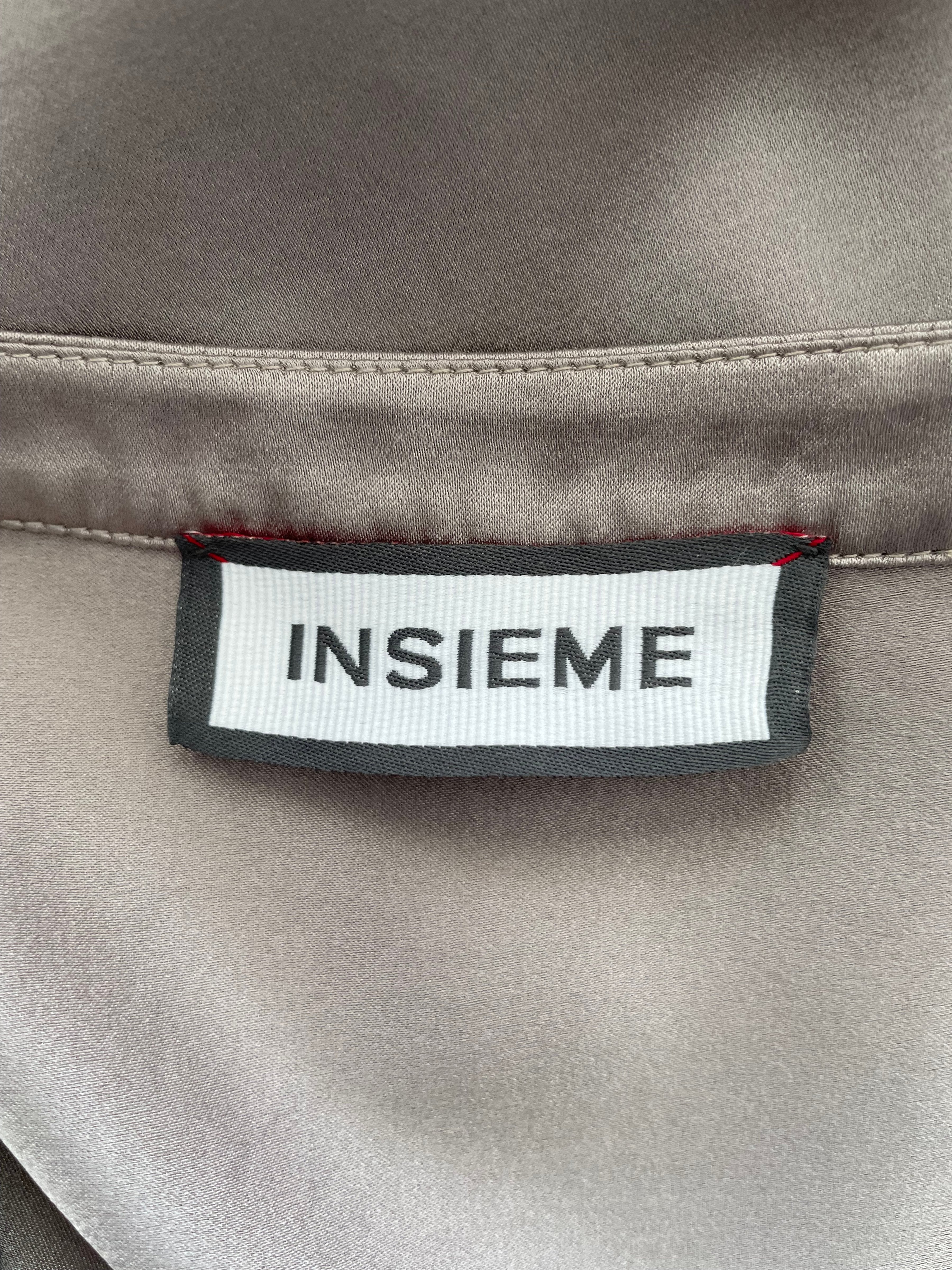 Insieme Silk Blouse Brown Size 44 Good Condition