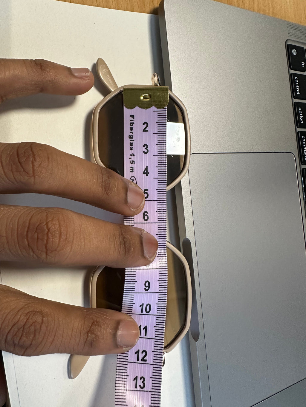 Stevie Hex Sonnenbrille – Metall/Acetat, Matt Klar/Gold, Braun, Zustand Gut