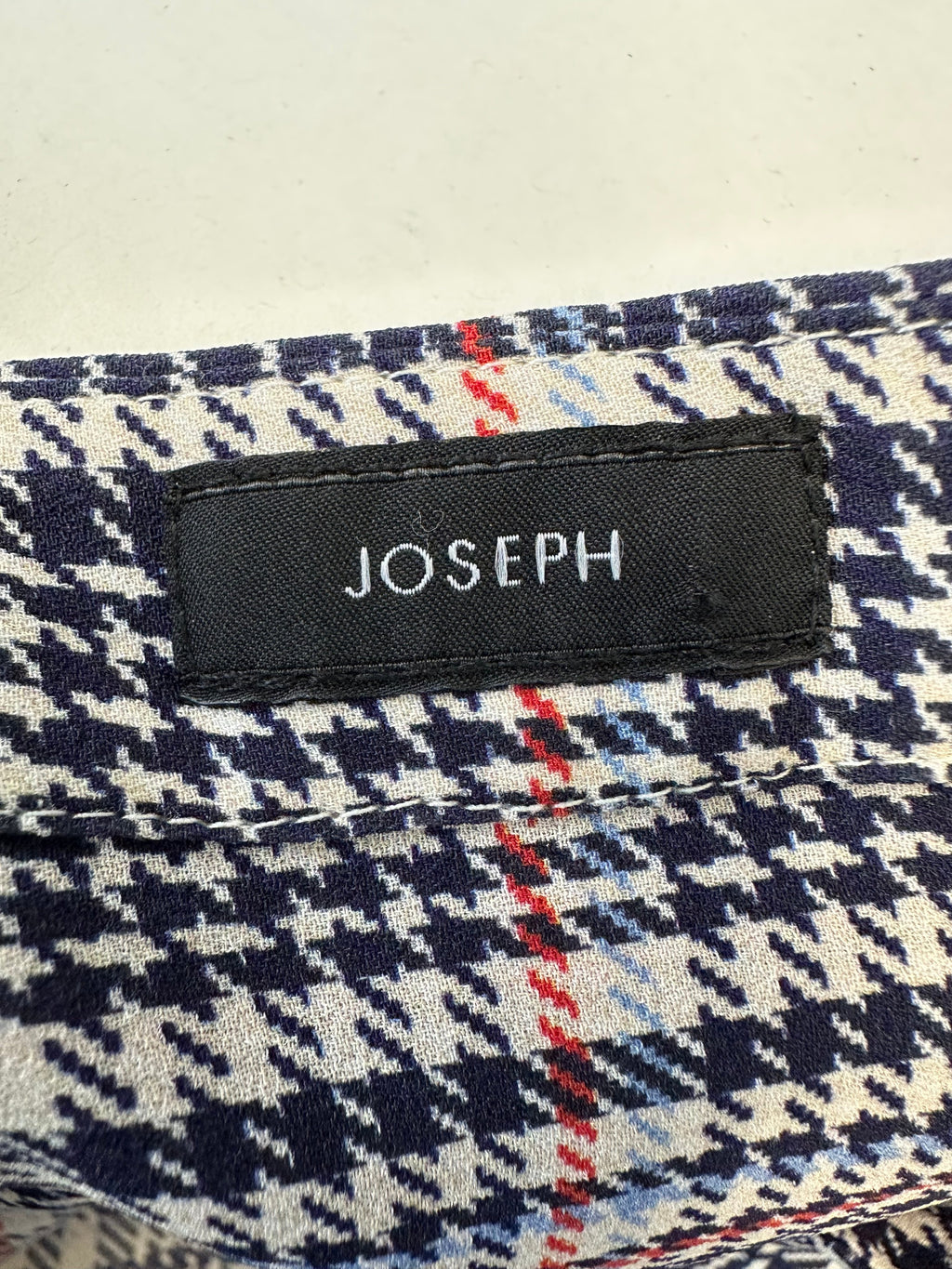 Joseph Lara Blouse, Plaid, Size 38, 100% Silk, Very Good Condition