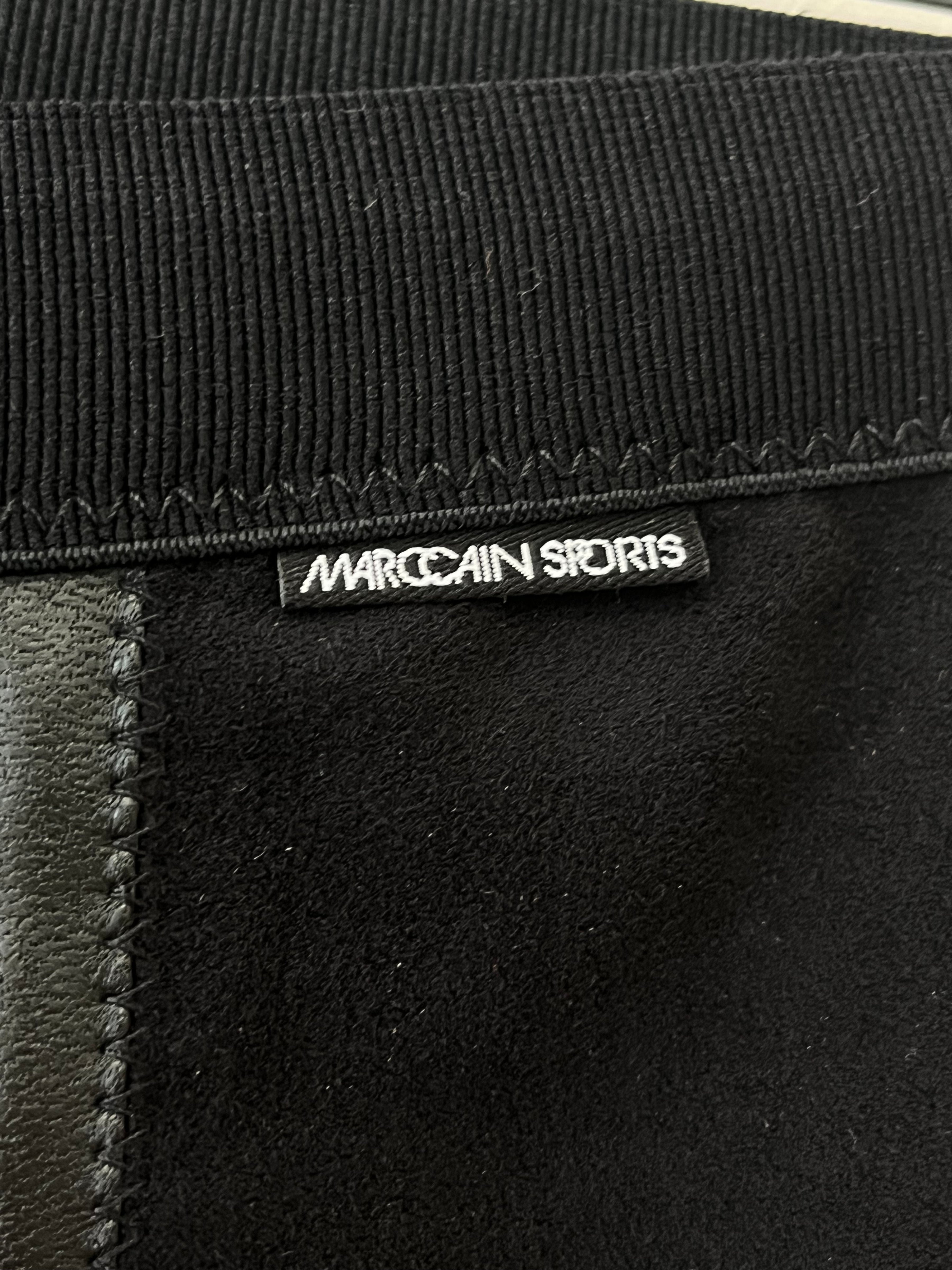 Marc Cain Sports Leggings – Kunstleder & Jersey, Schwarz, Sehr Gut