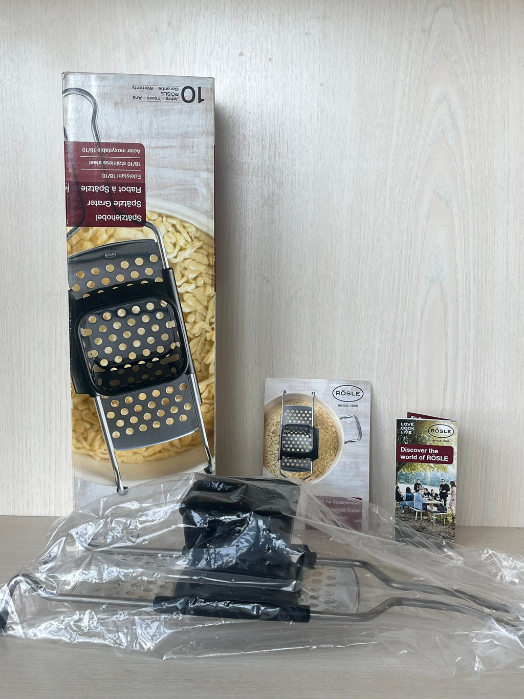 Rösle Spätzle Grater, Stainless Steel, Standard Size, Like New