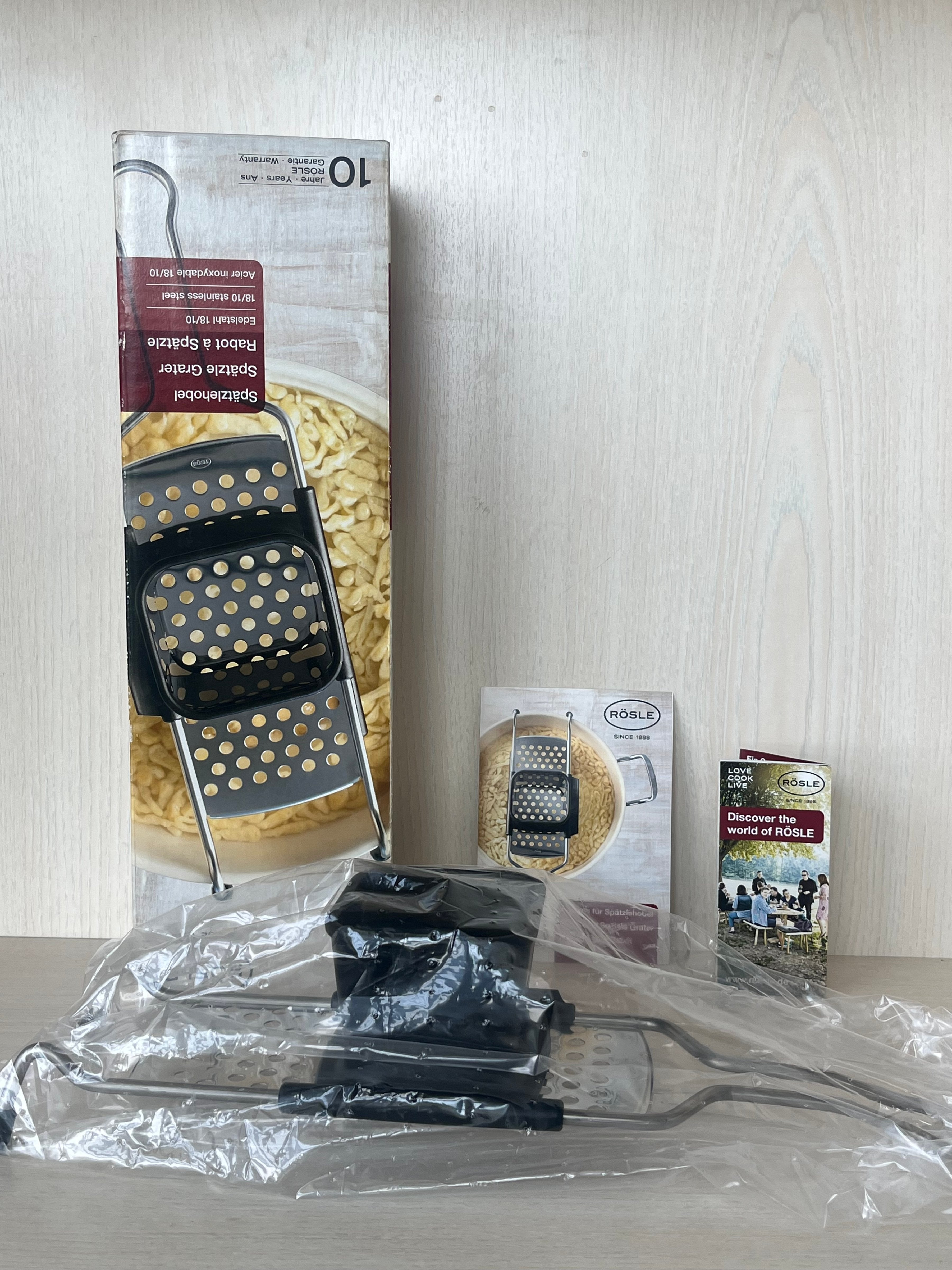 Rösle Spätzle Grater, Stainless Steel, Standard Size, Like New