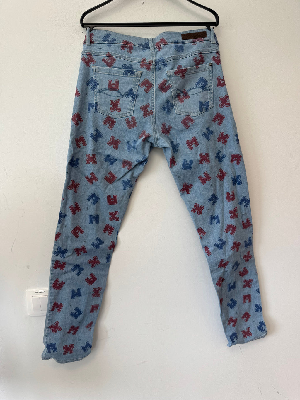 MAX&Co Alphabet Monogram Jeans Size 29 Light Blue Very Good Condition