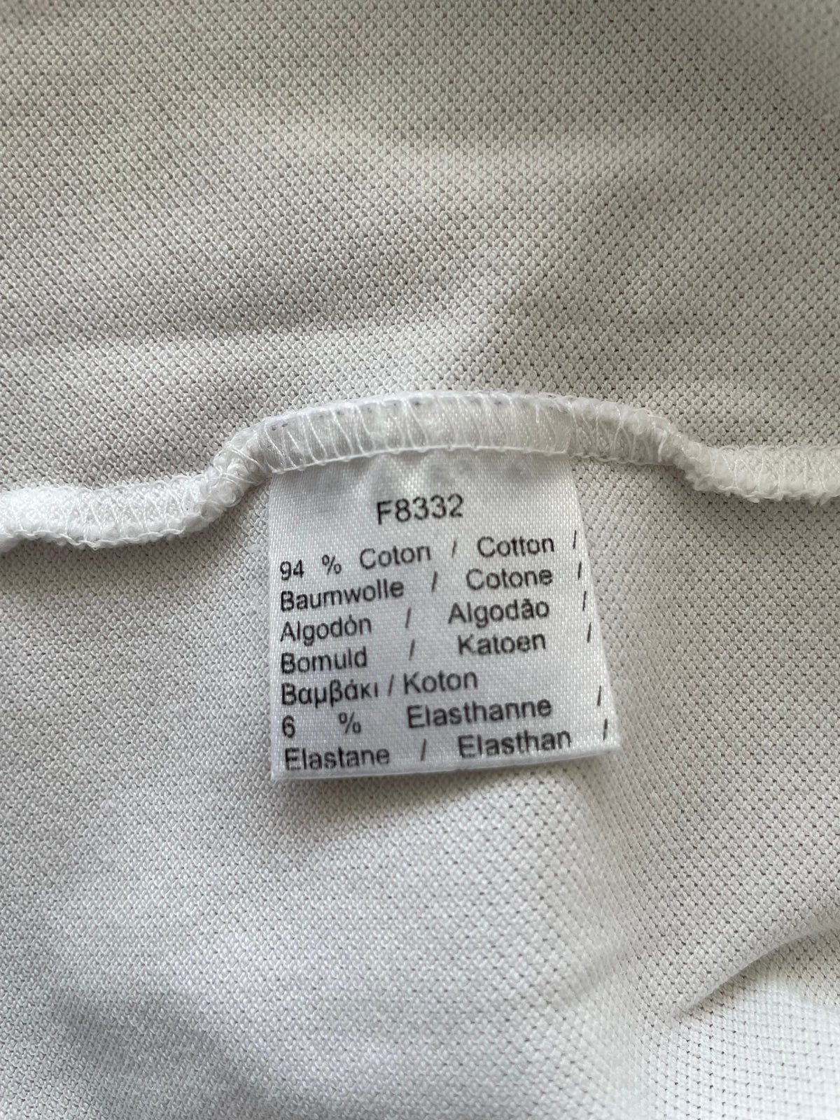 Lacoste Slim Fit Polo Shirt, White, FR 5 (Medium), Very Good Condition