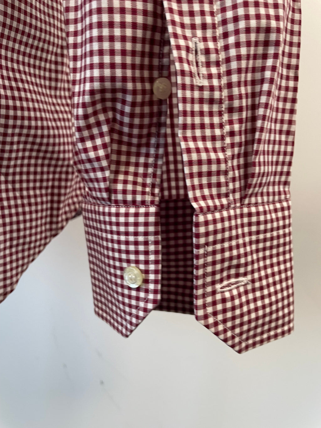 Etro Herrenhemd Größe 42 (L) Rot/Weiß Karo – Sehr Gut – Made in Italy