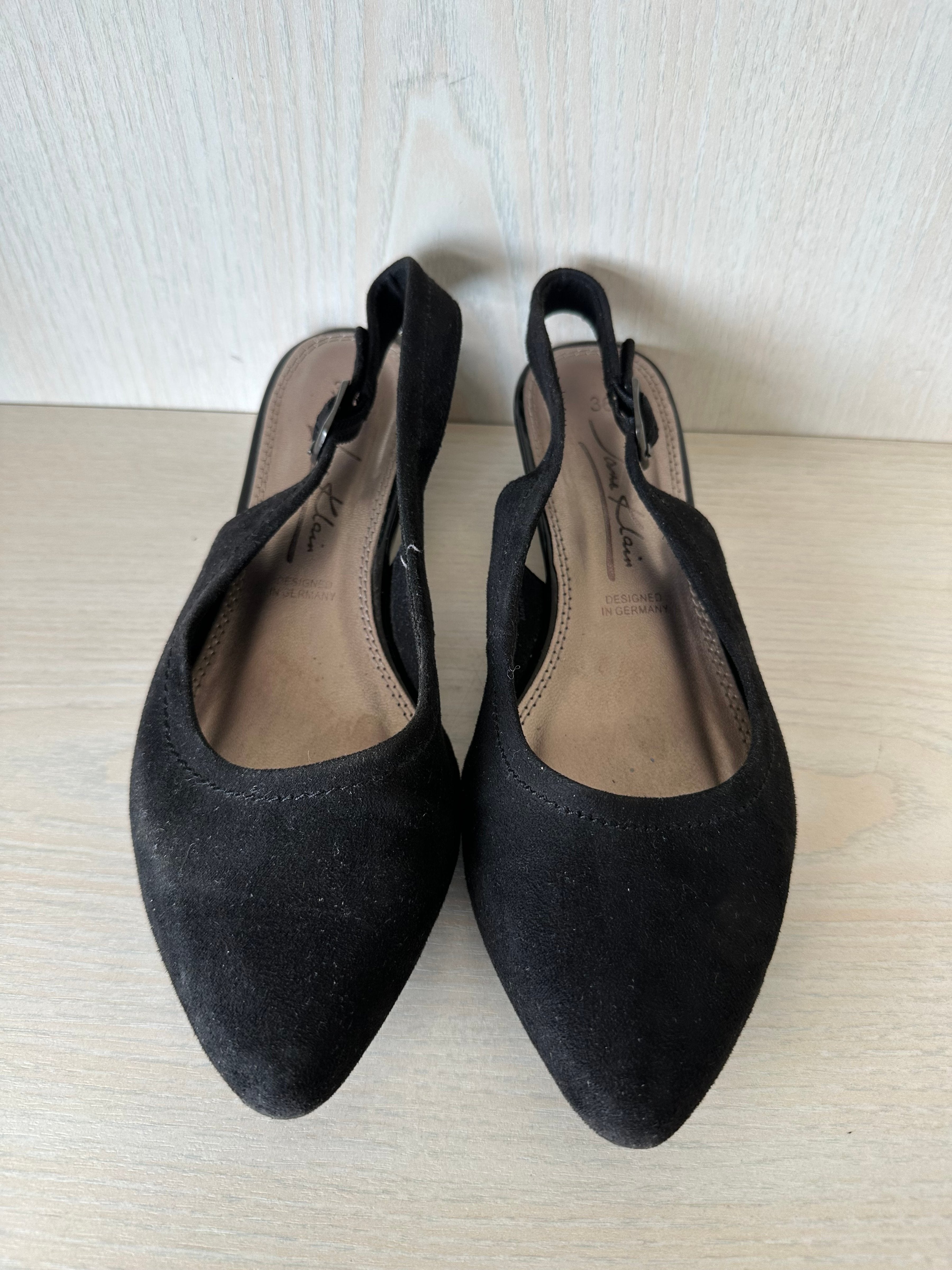 Jana Klein Slingback Heels Schwarz Gr. 36 Wie Neu