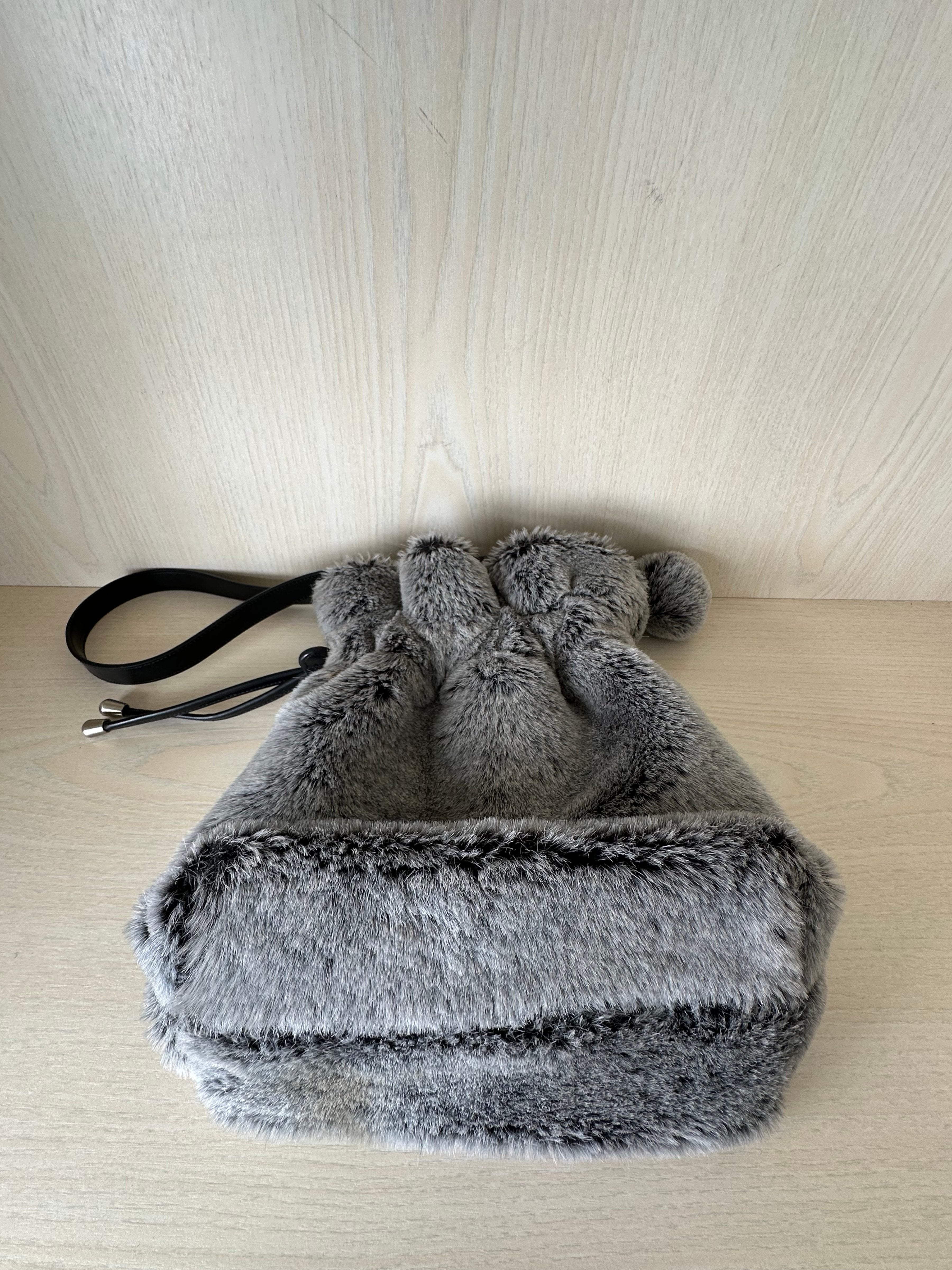 Esprit Faux Fur Tote Bag, Wie Neu, Mittel, Beige, 31x25x28 cm