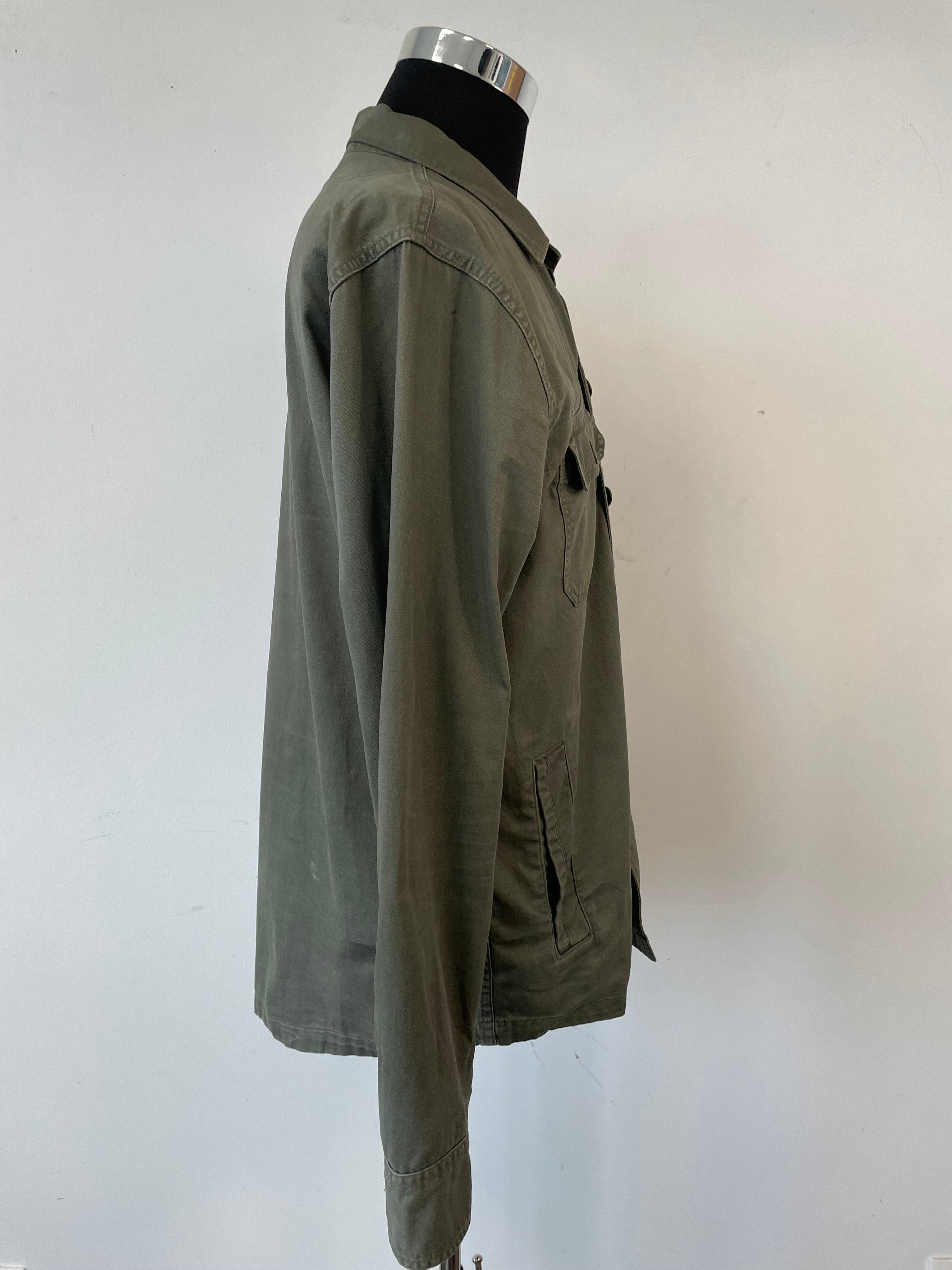 Abercrombie & Fitch Utility Jacke Grün M Baumwolle guter Zustand