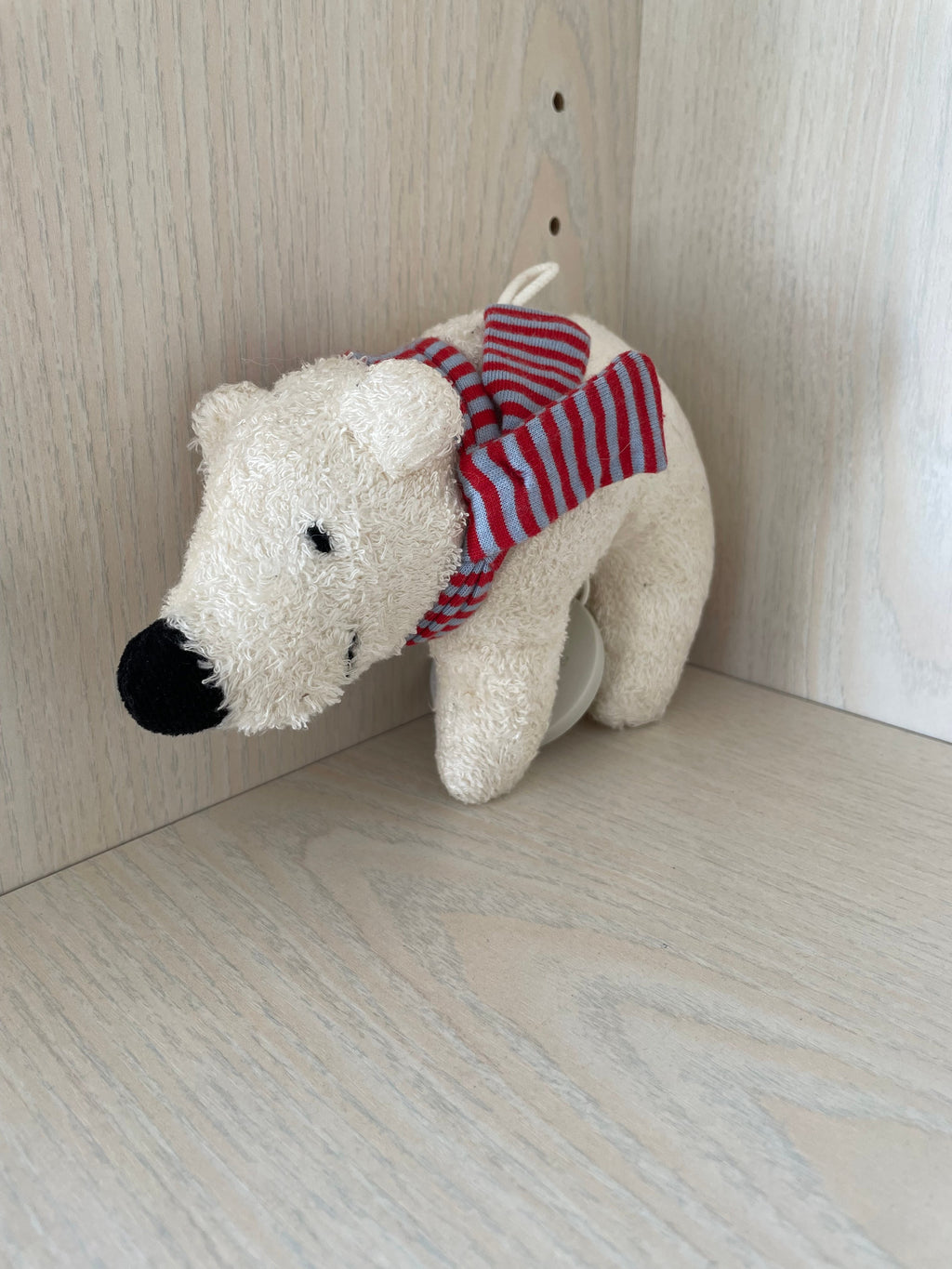Käthe Kruse Musical Pull Toy ‘Sam’ – White Polar Bear with Scarf, Very Good