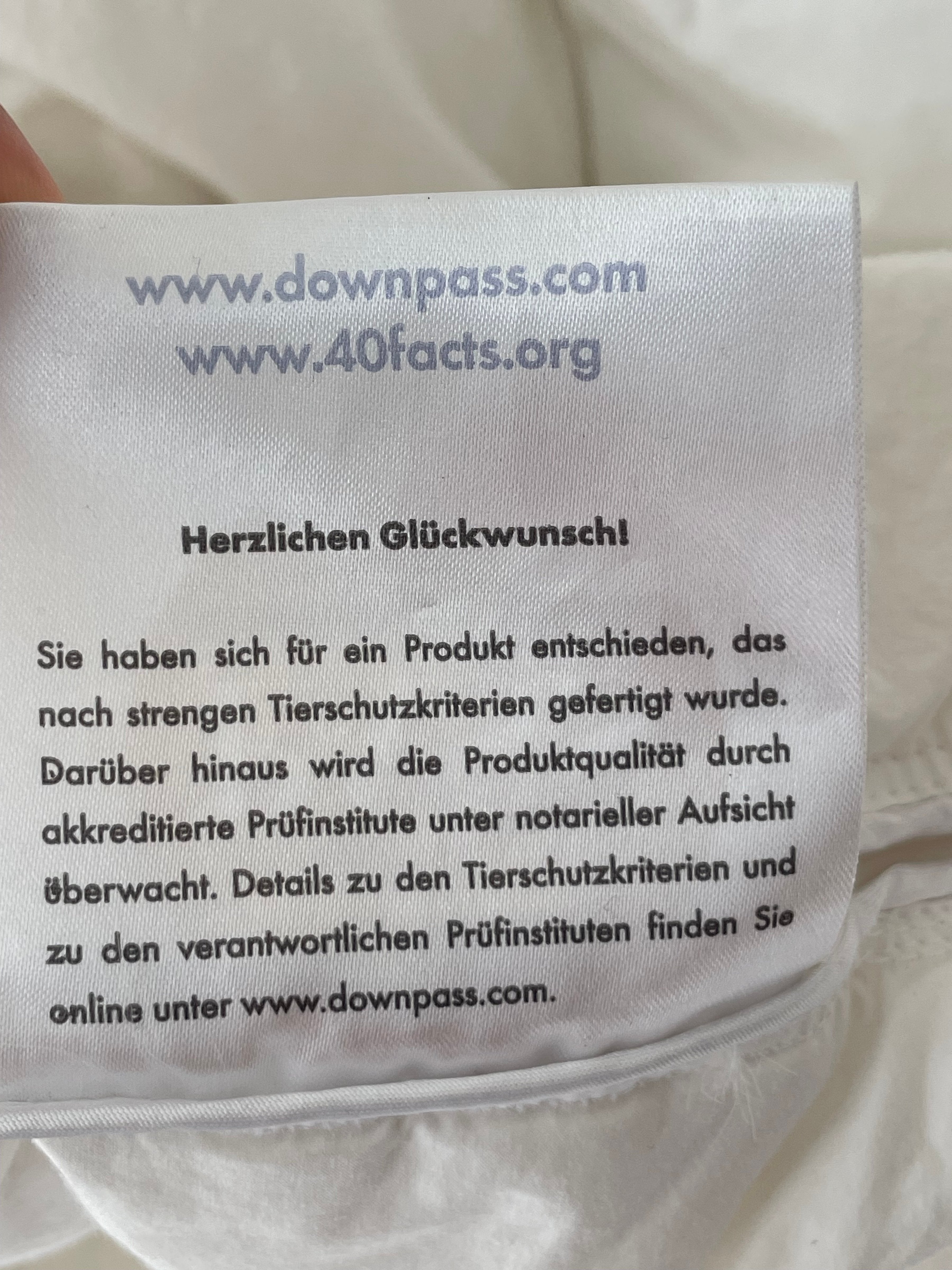 Fjödür Daunendecke – 135 x 200 cm, Downpass Zertifiziert, Weiß, Sehr Gut