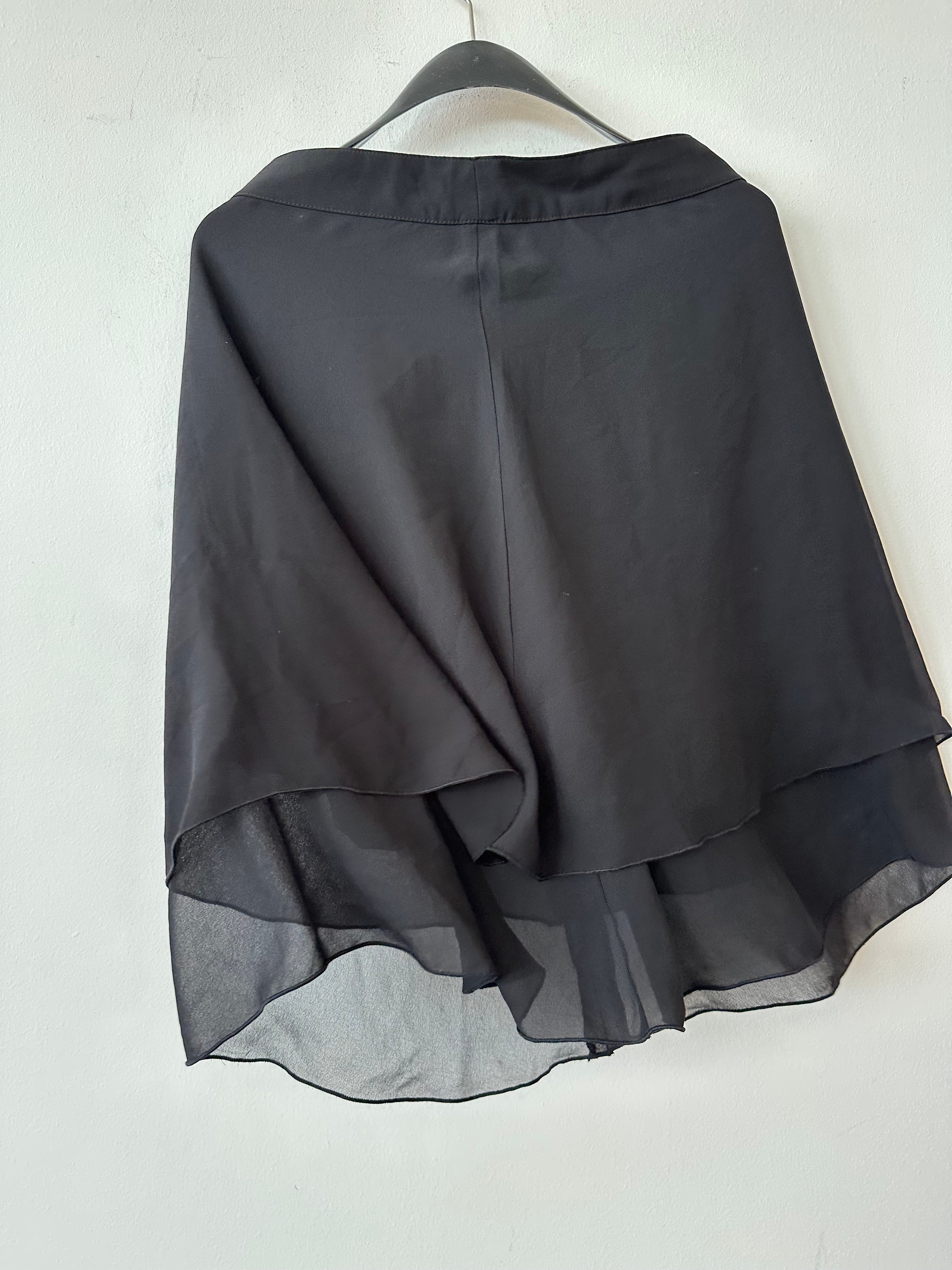 Comma Women's Chiffon Skirt 'Cape Rock' - Black, Size 34, Very Good