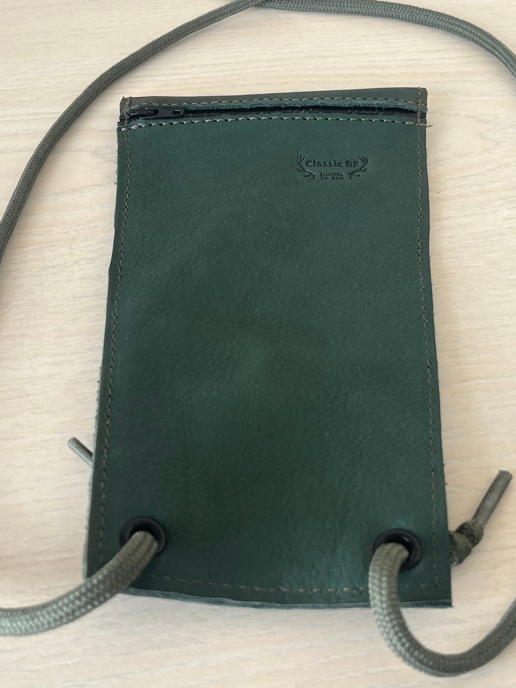 Classic BF Green Leather Pouch, Limited Edition, Very Good Condition