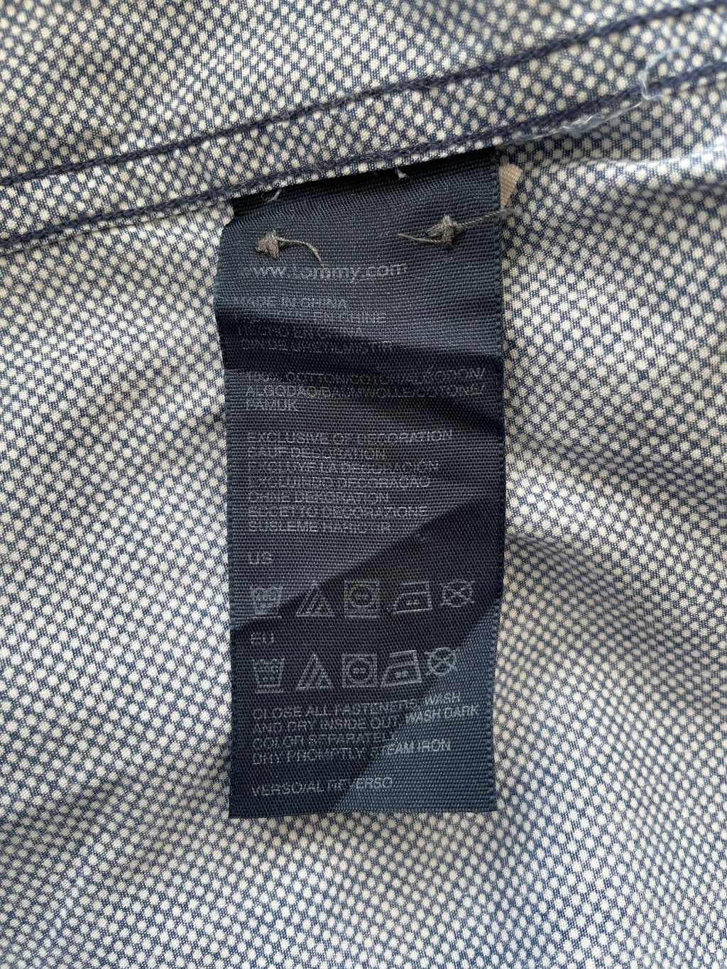 Tommy Hilfiger Men's Slim Fit Blue Shirt, Size M, Very Good Condition