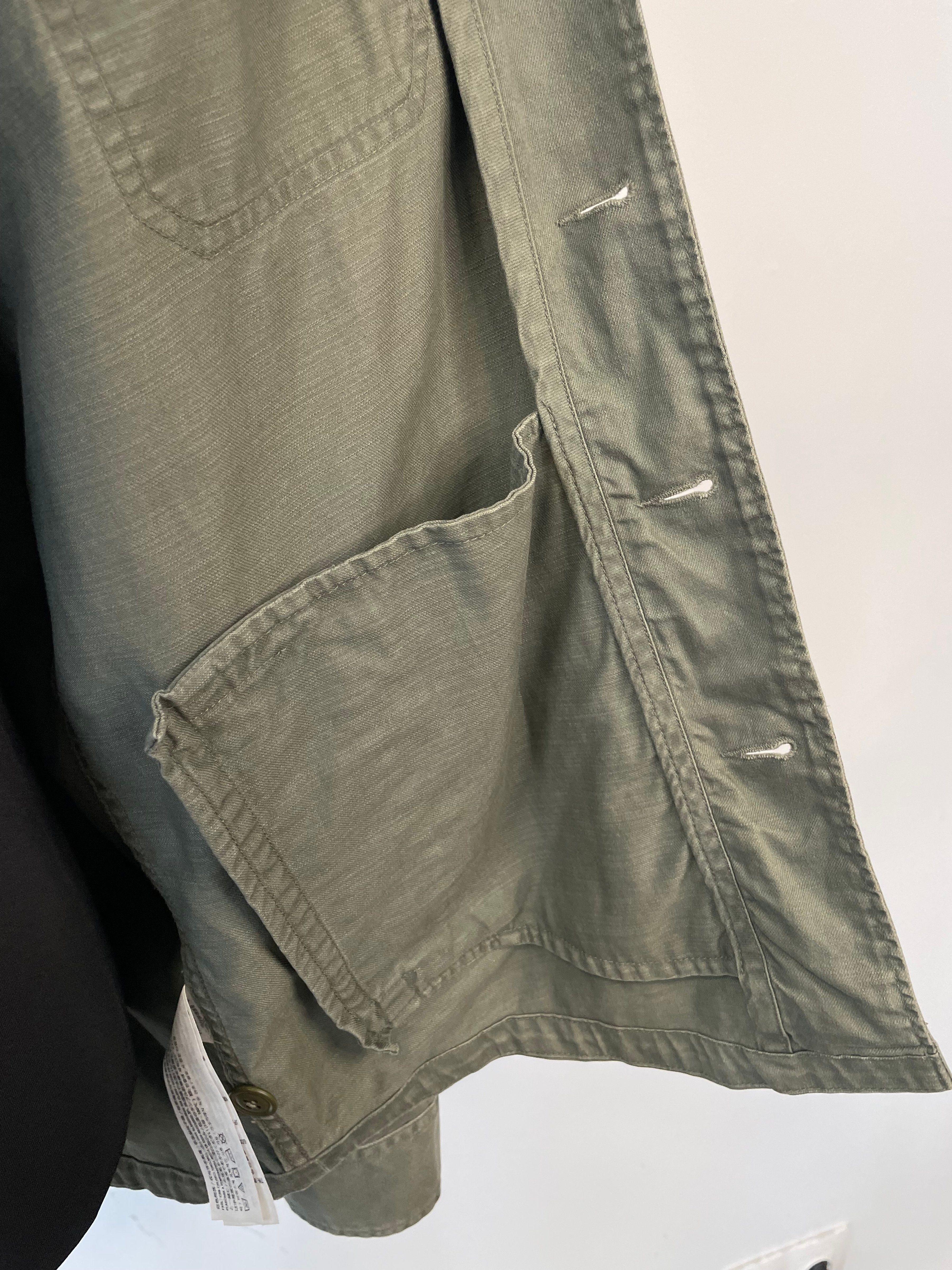 Abercrombie & Fitch Utility Jacke Grün M Baumwolle guter Zustand