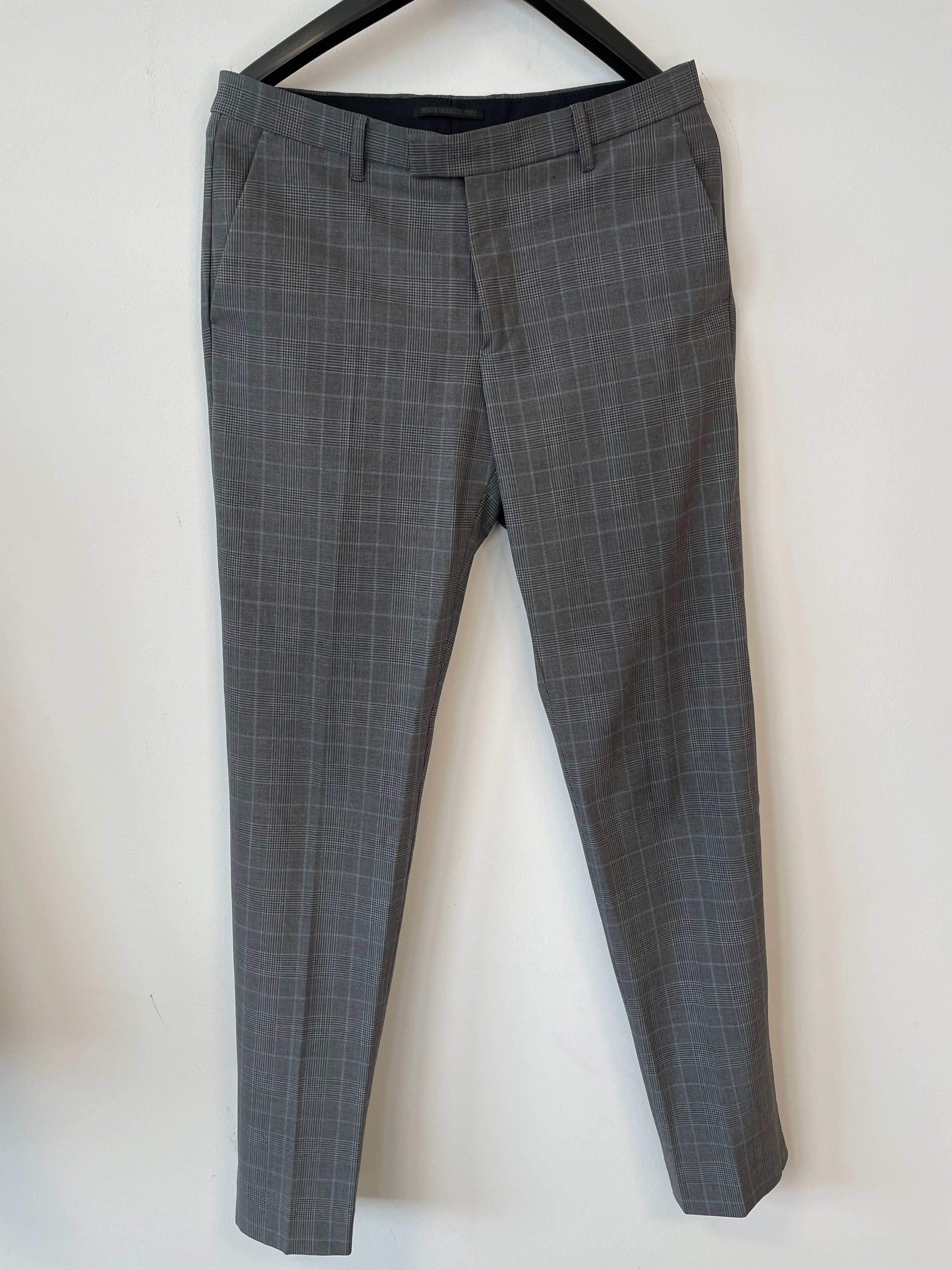 DRYKORN Dynamic Tailoring Anzug Grau Kariert 40L/33 Sehr Gut