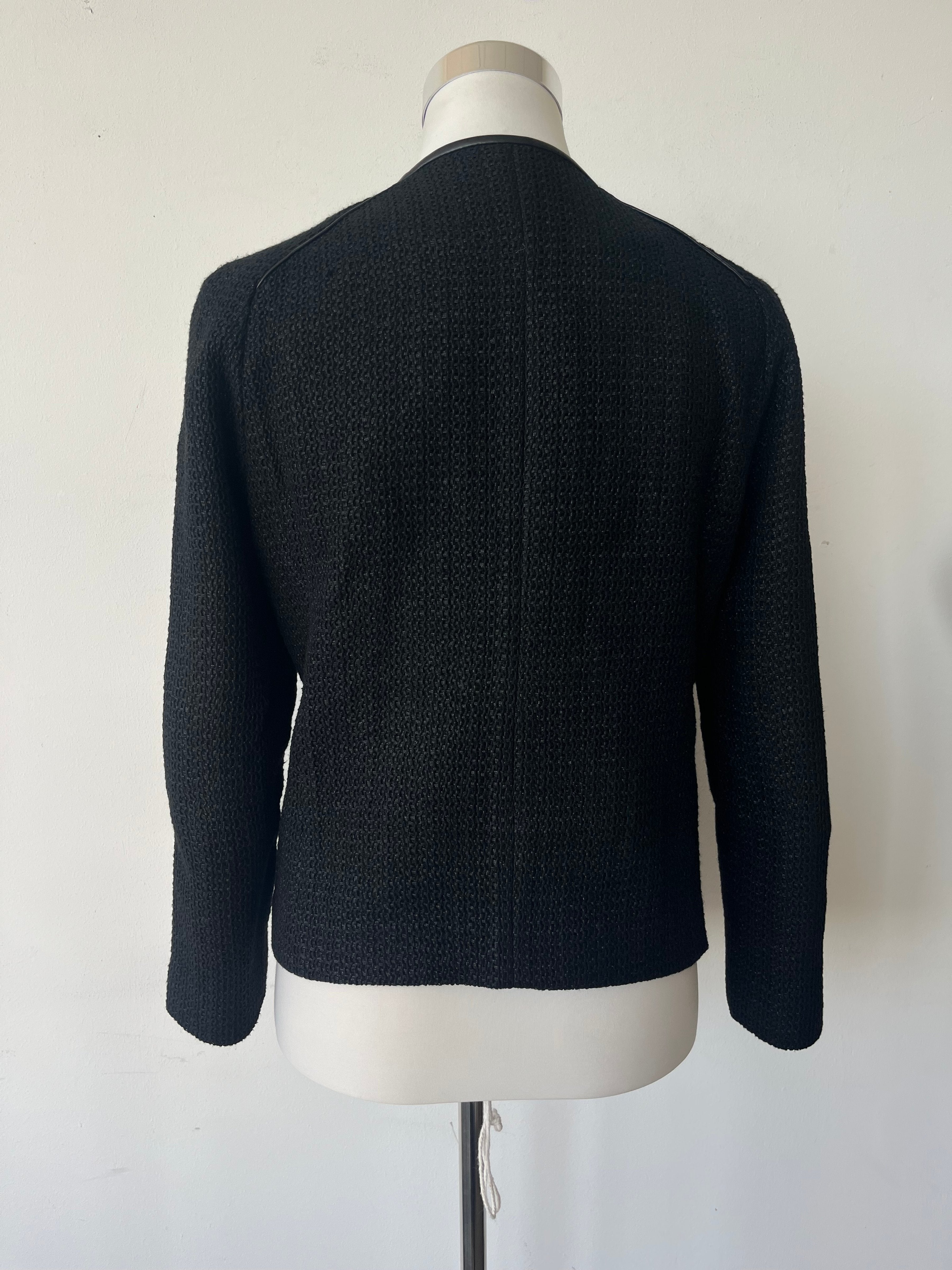 Massimo Dutti Black Textured Jacket, Medium, Very Good Condition