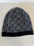 Michael Kors Wende-Beanie Logo Schwarz/Weiß Einheitsgröße Wie Neu