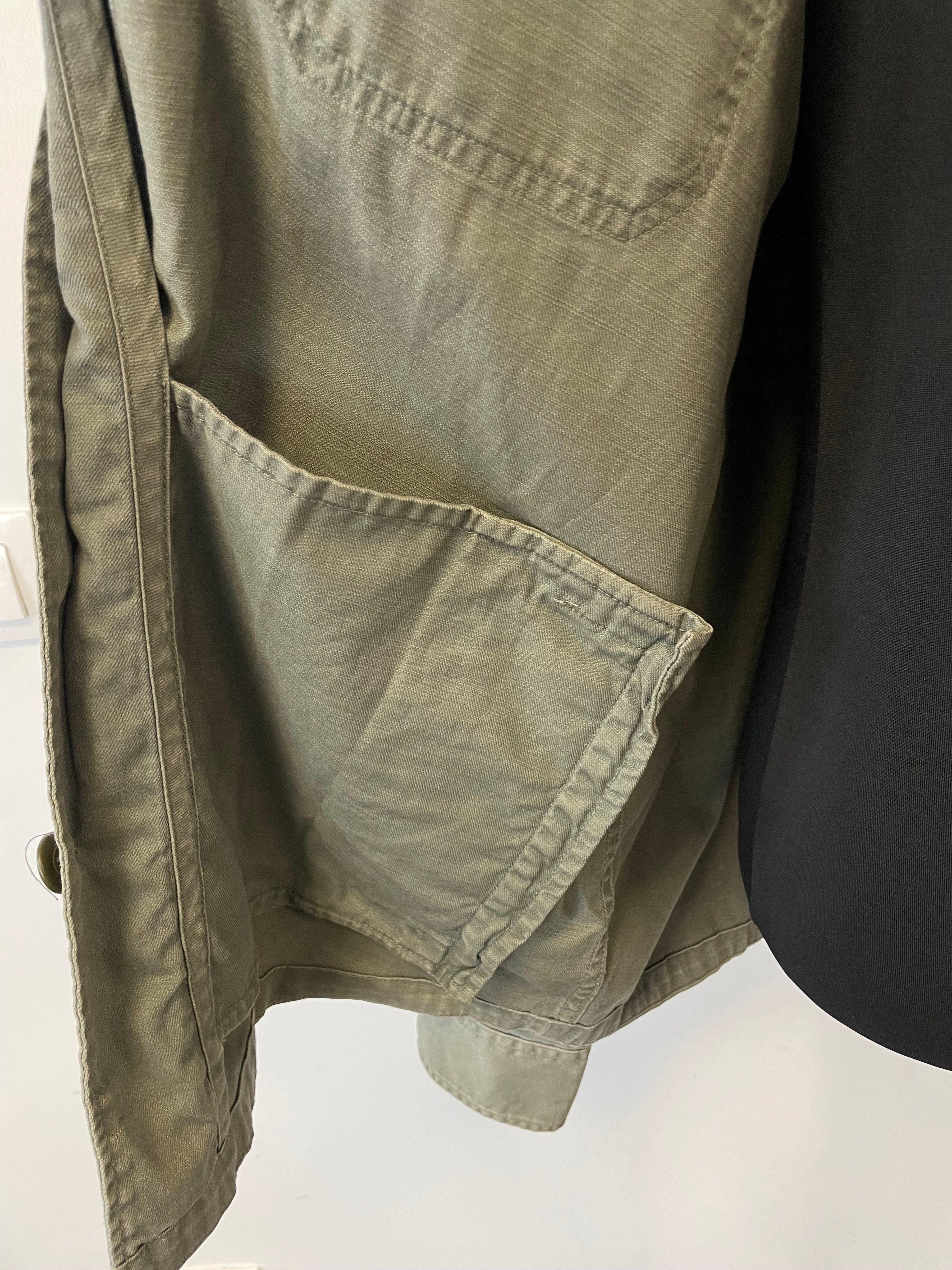 Abercrombie & Fitch Utility Jacke Grün M Baumwolle guter Zustand